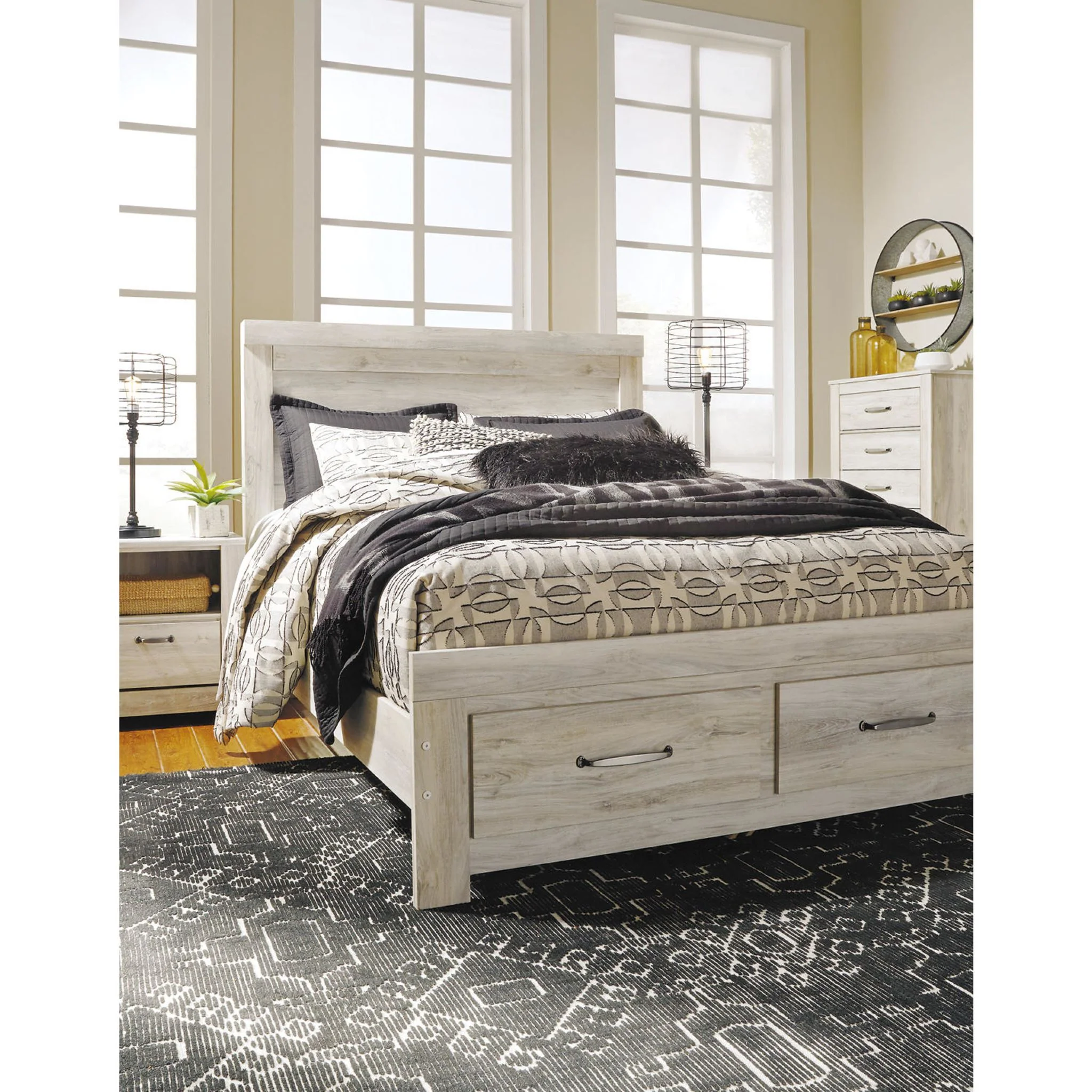 Bellaby Panel Headboard - Whitewash - Image 17