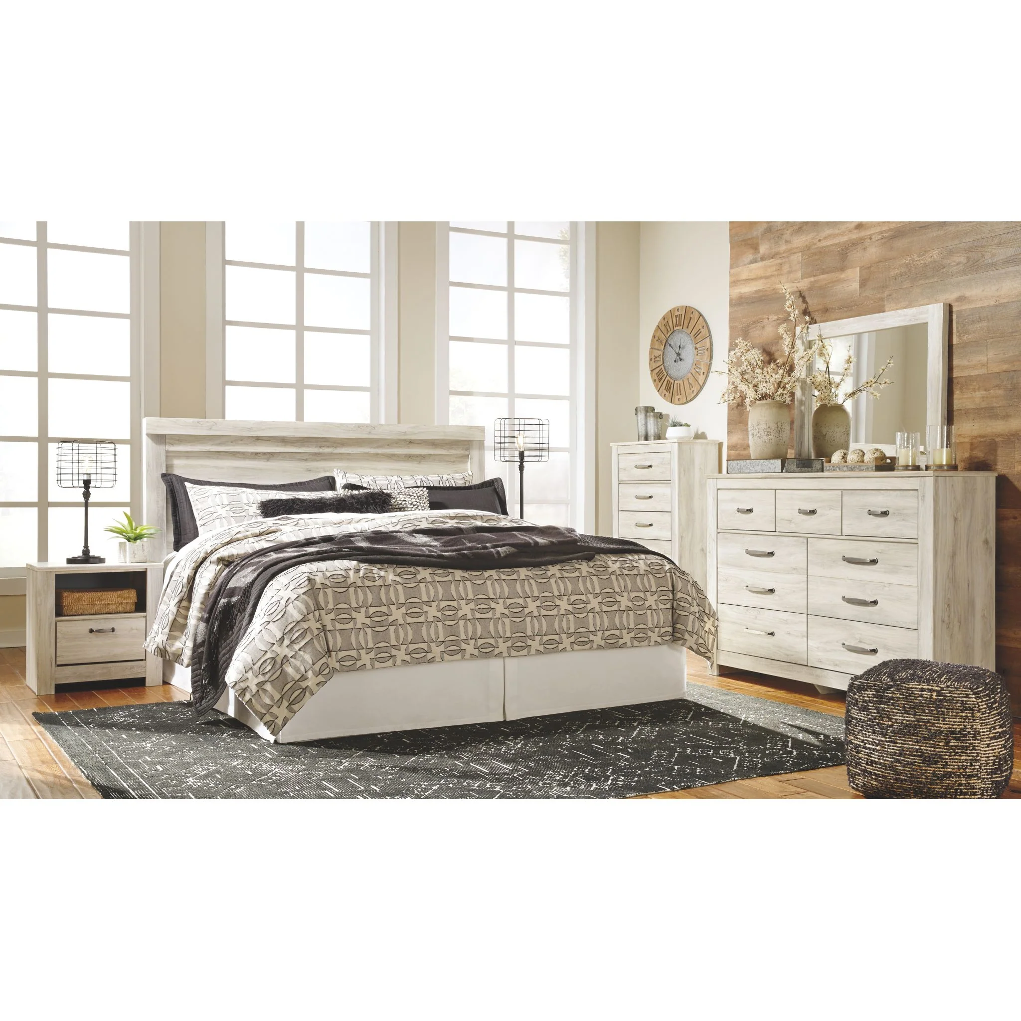 Bellaby Panel Headboard - Whitewash - Image 24