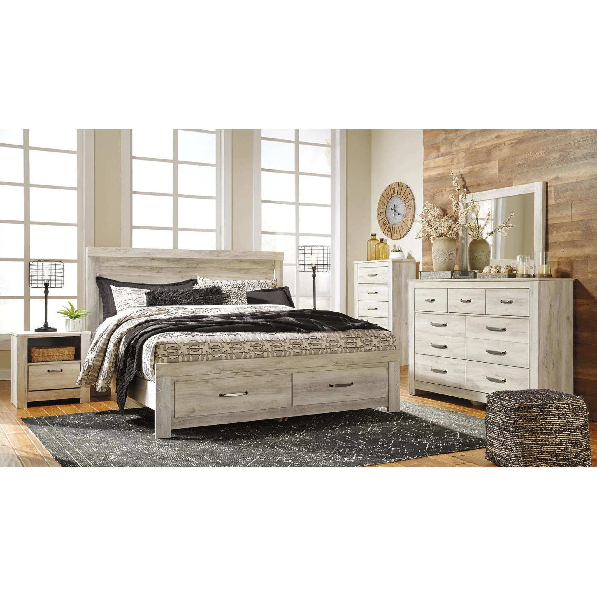 Bellaby Panel Headboard - Whitewash - Image 30