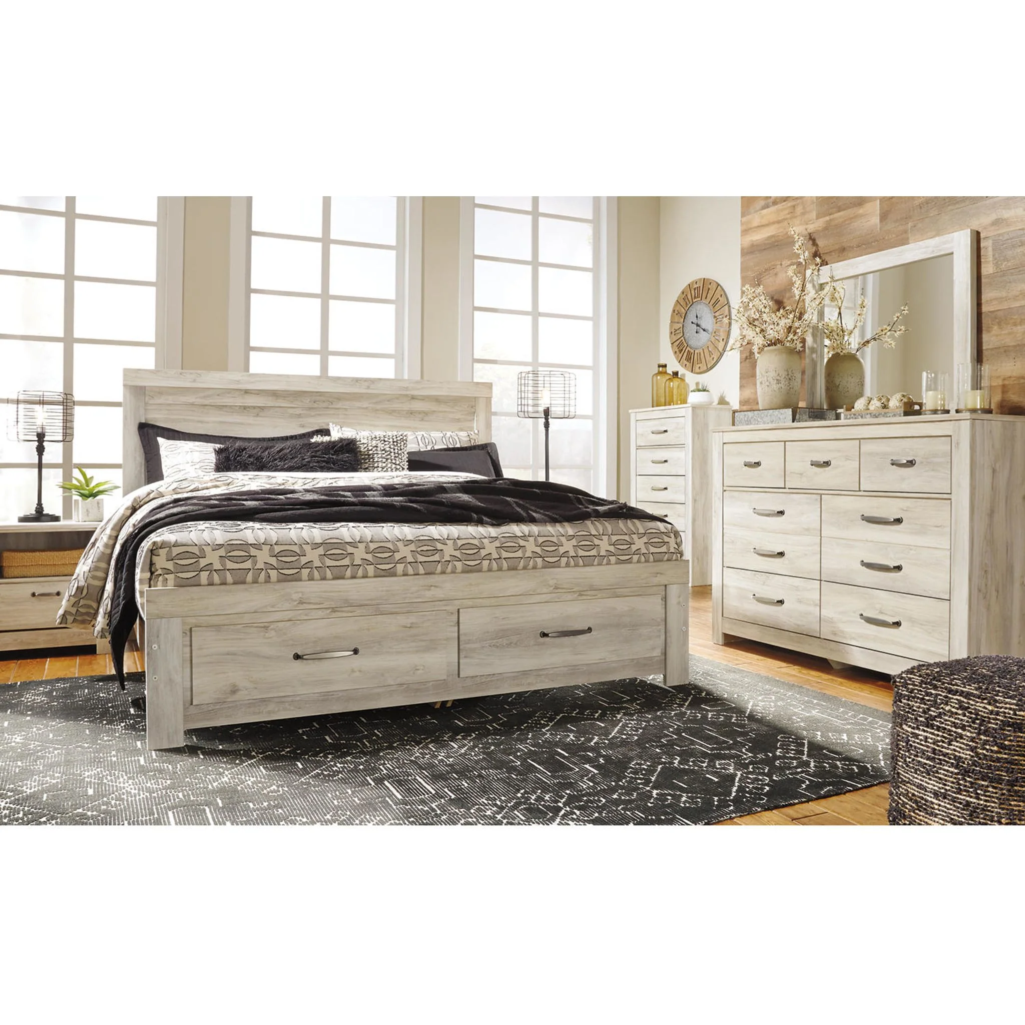 Bellaby Panel Headboard - Whitewash - Image 36