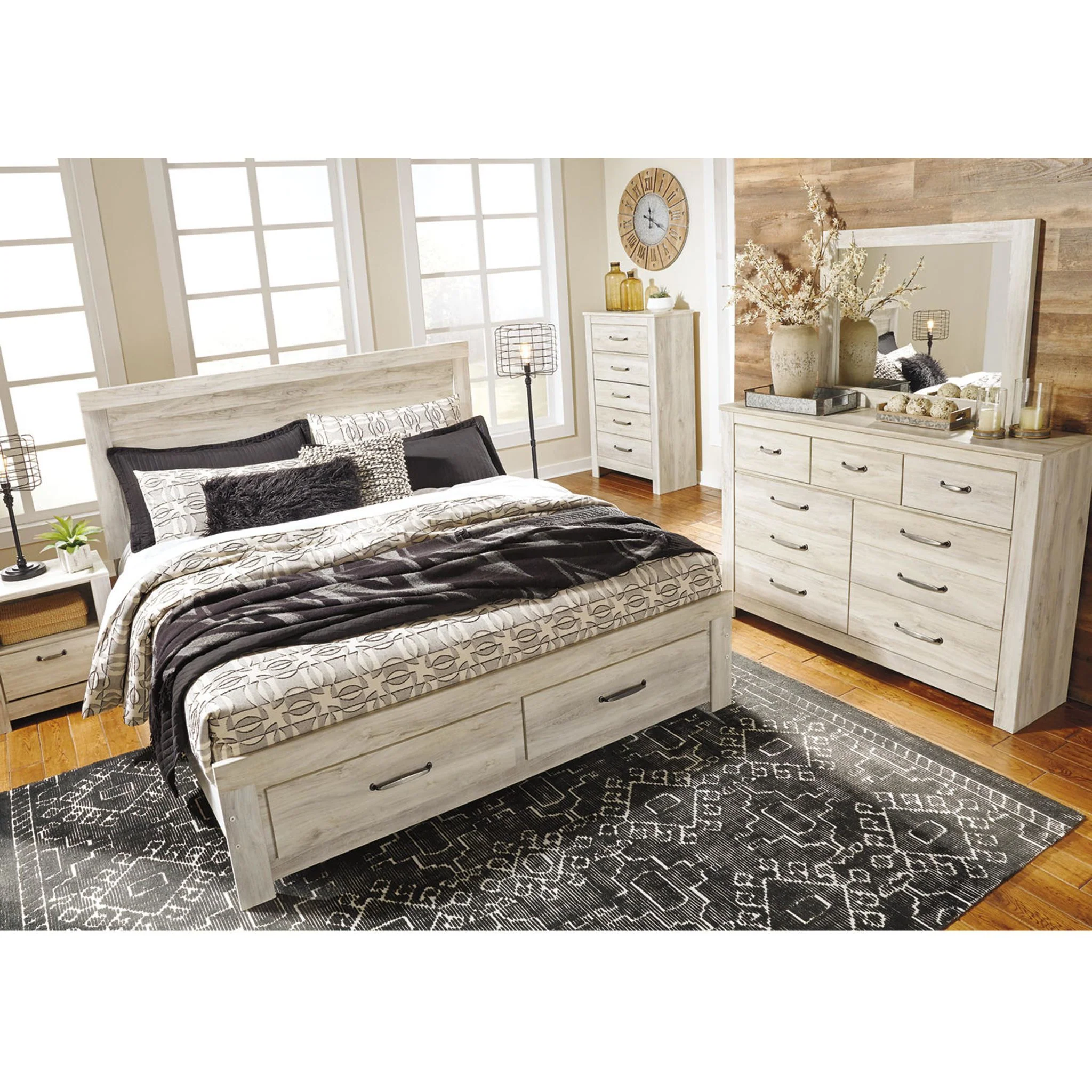 Bellaby Panel Headboard - Whitewash - Image 37