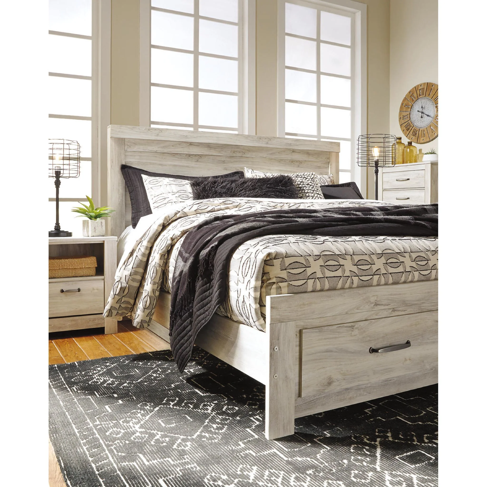 Bellaby Panel Headboard - Whitewash - Image 38
