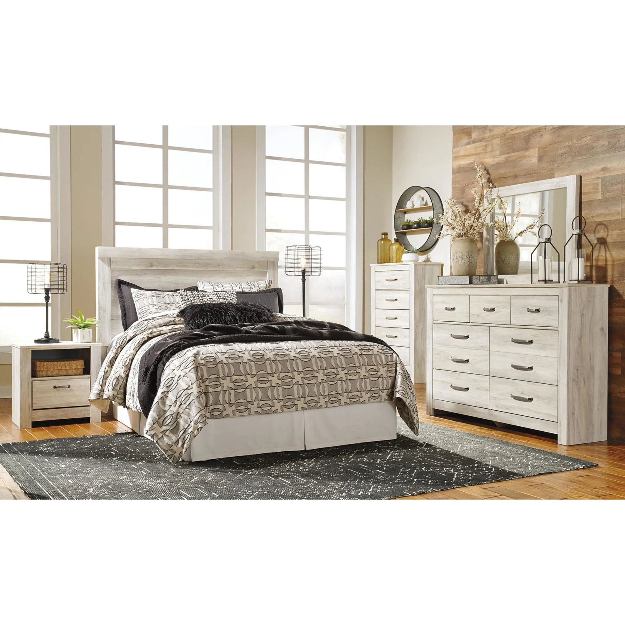 Bellaby Panel Headboard - Whitewash - Image 39