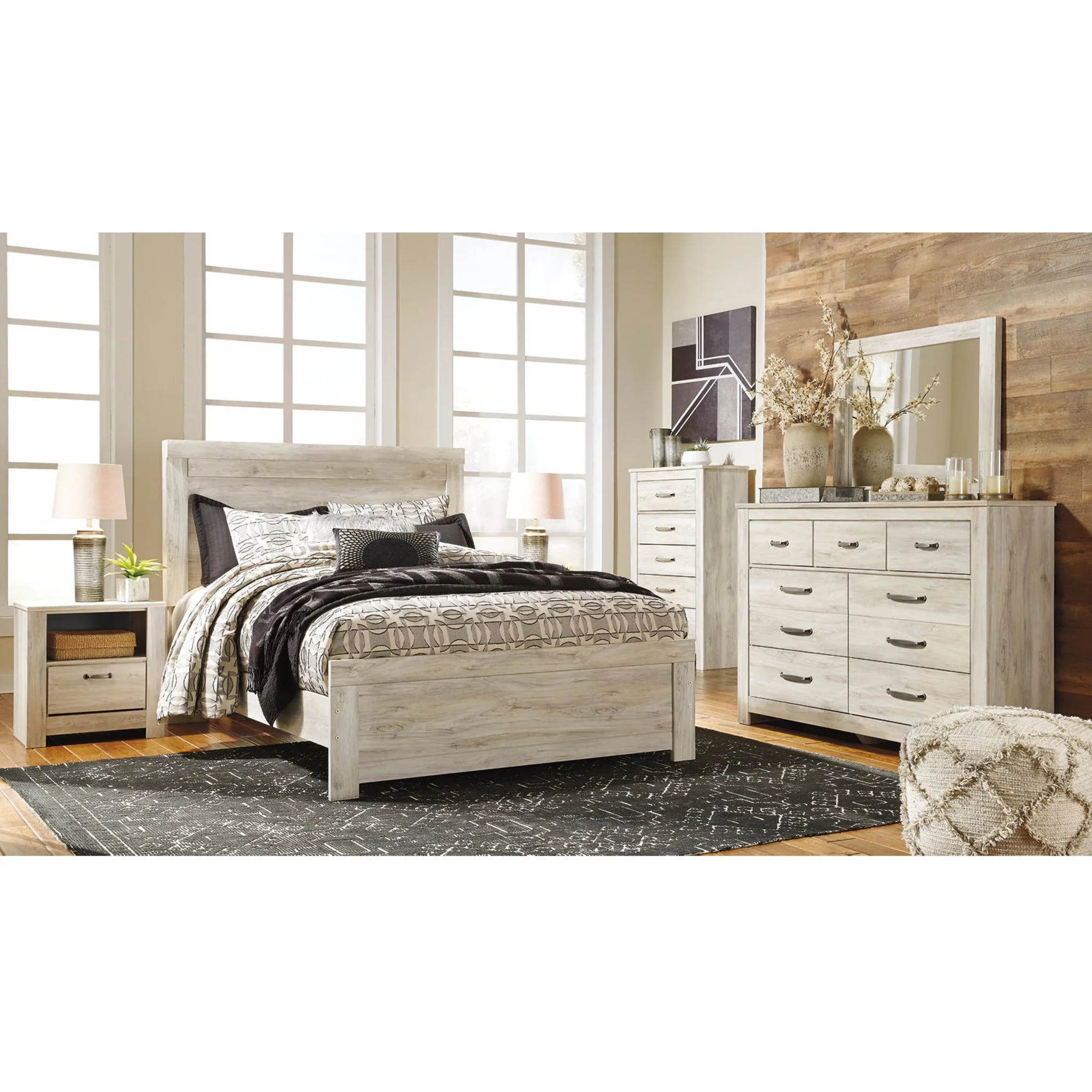 Bellaby Panel Headboard - Whitewash - Image 5