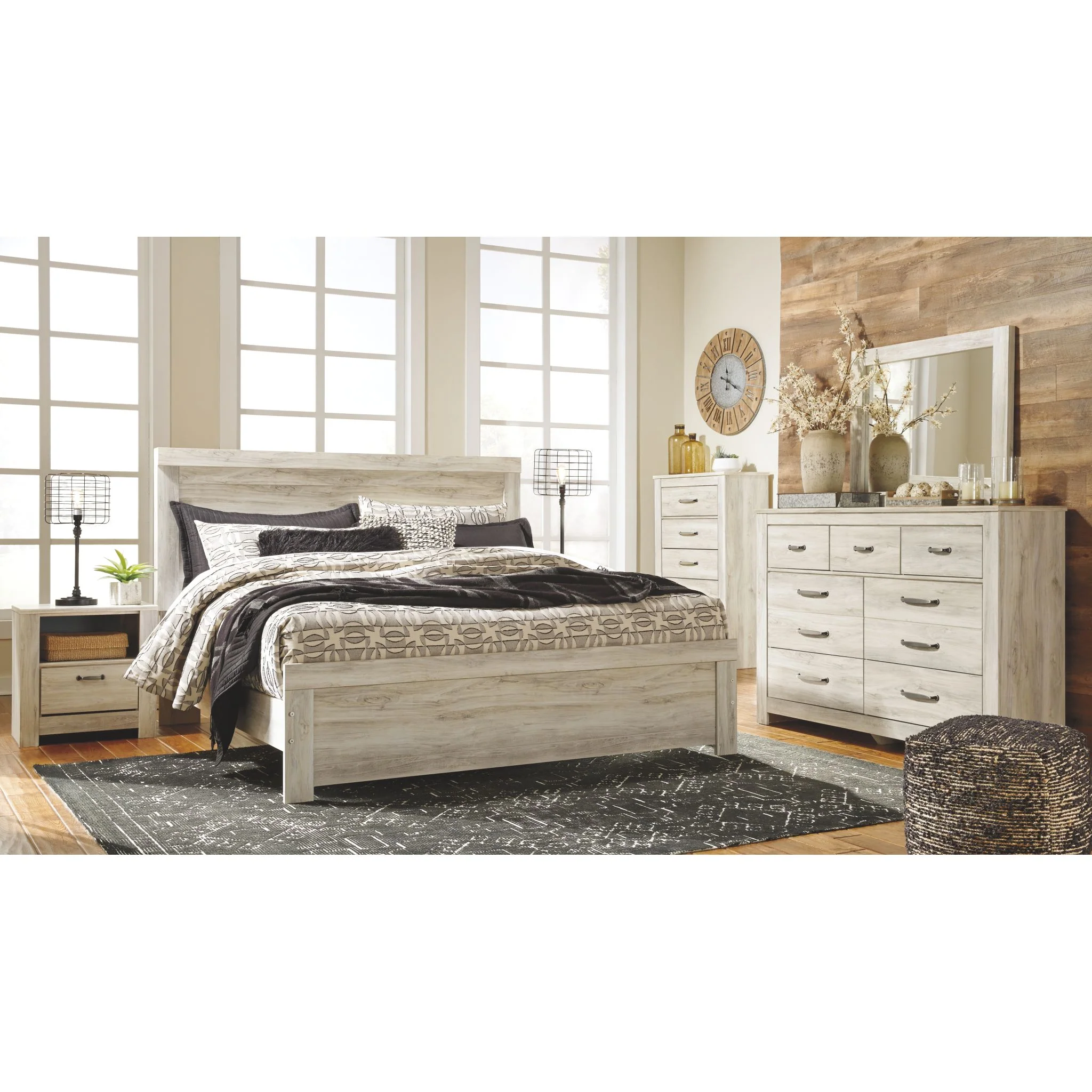 Bellaby Panel Headboard - Whitewash - Image 53