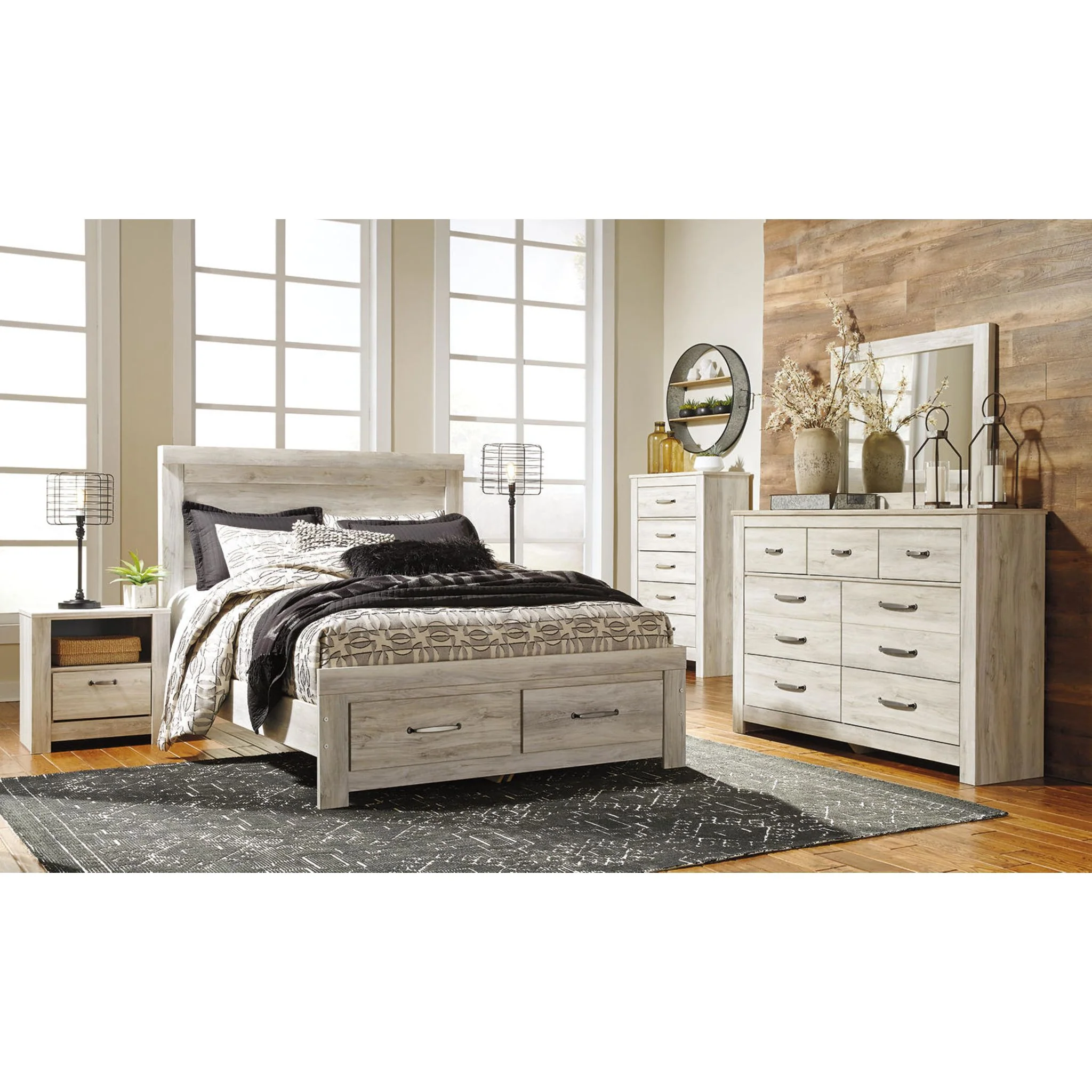 Bellaby Panel Headboard - Whitewash - Image 9