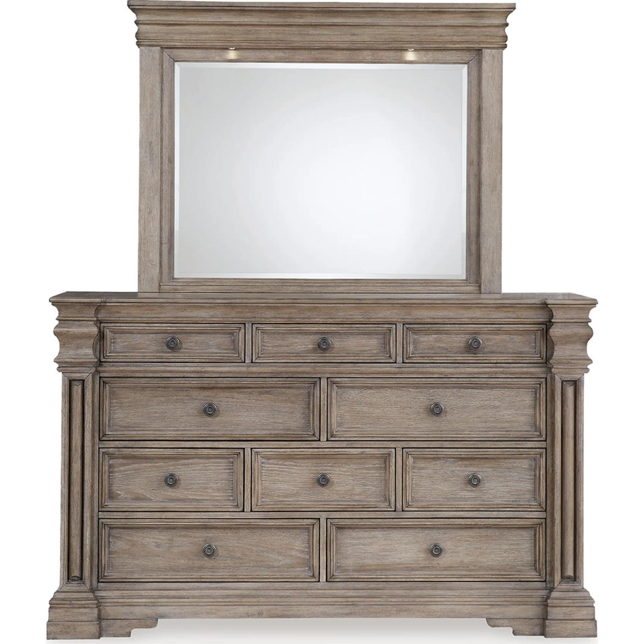 Blairhurst Dresser and Mirror - Light Grayish Brown - Image 8