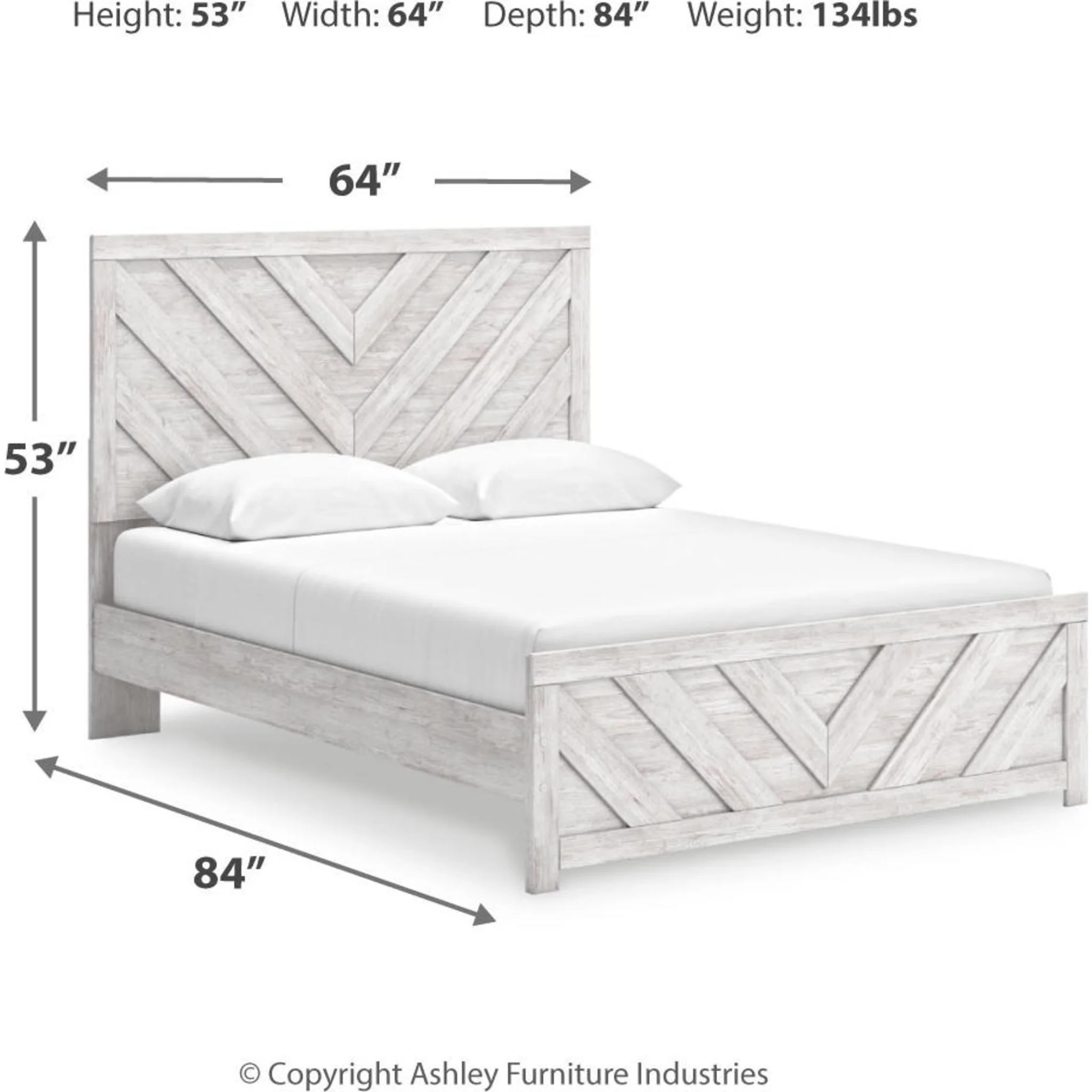 Cayboni Queen Panel Bed - Whitewash - Image 11