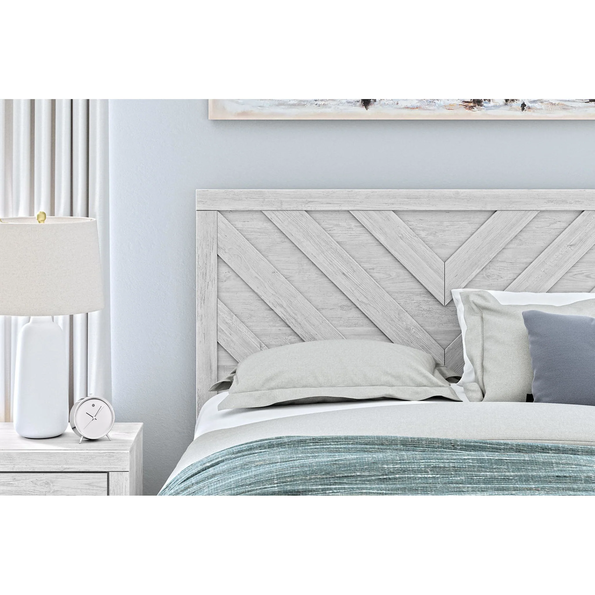 Cayboni Queen Panel Bed - Whitewash - Image 15