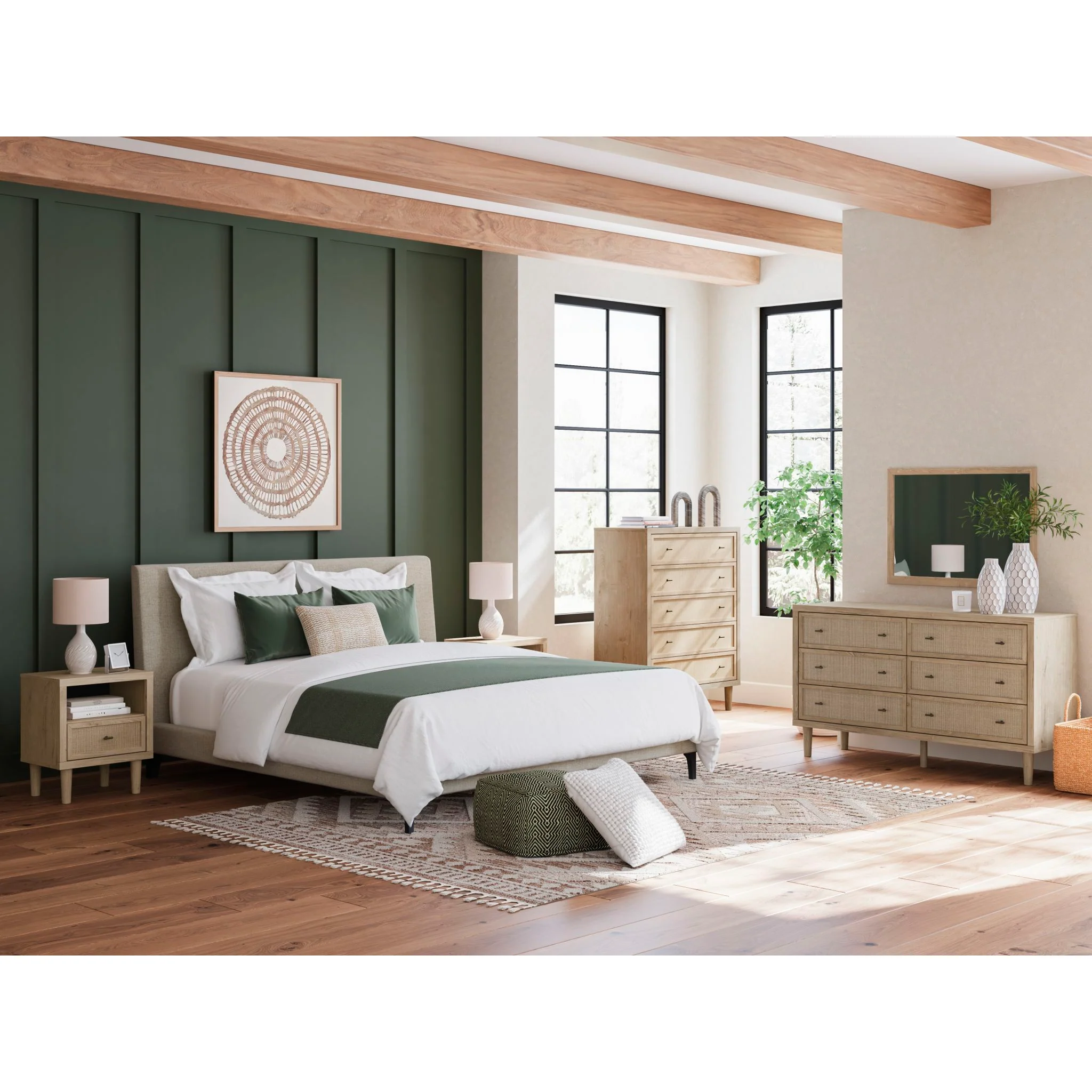 Cielden Upholstered Bed - Soft Gray - Image 30