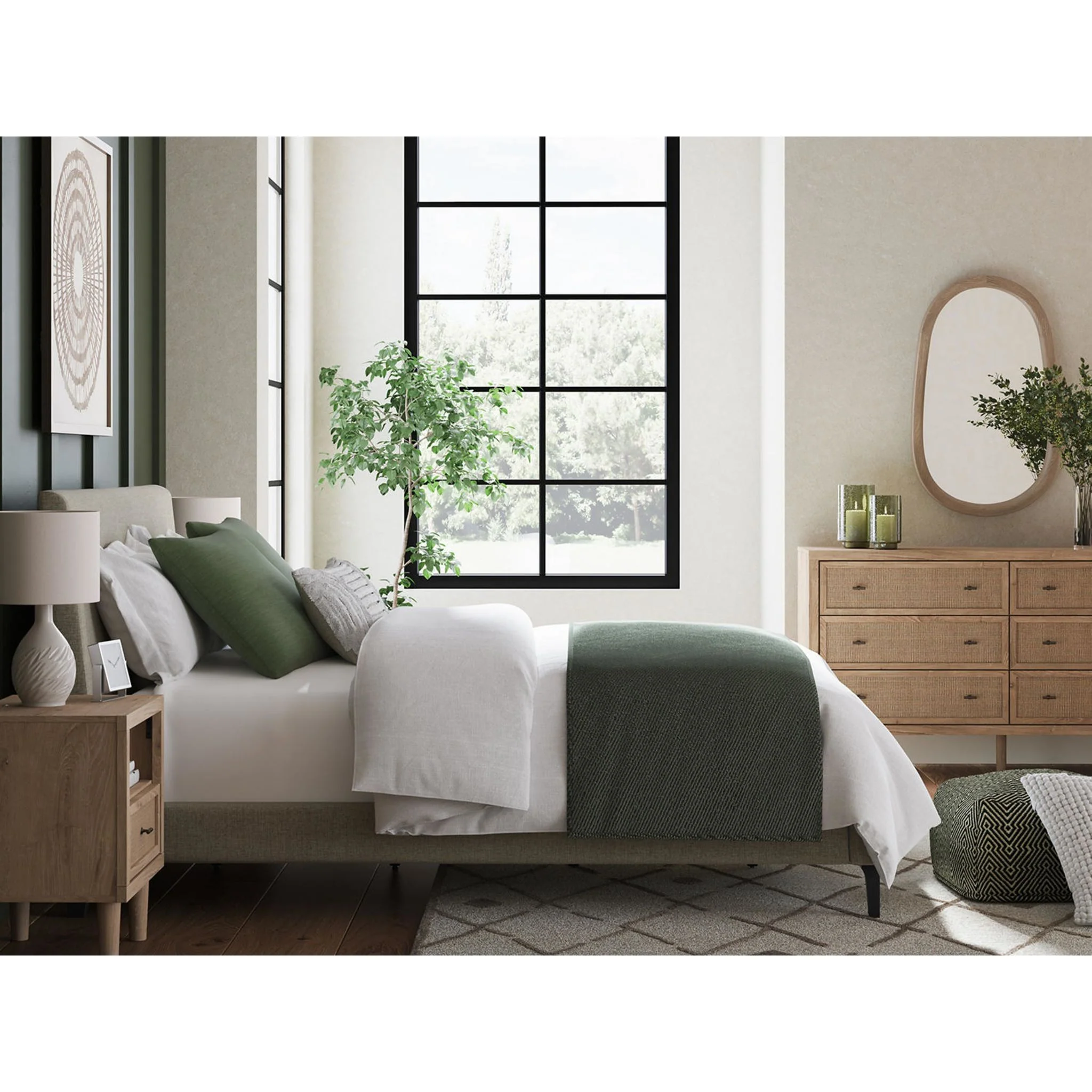 Cielden Upholstered Bed - Soft Gray - Image 41