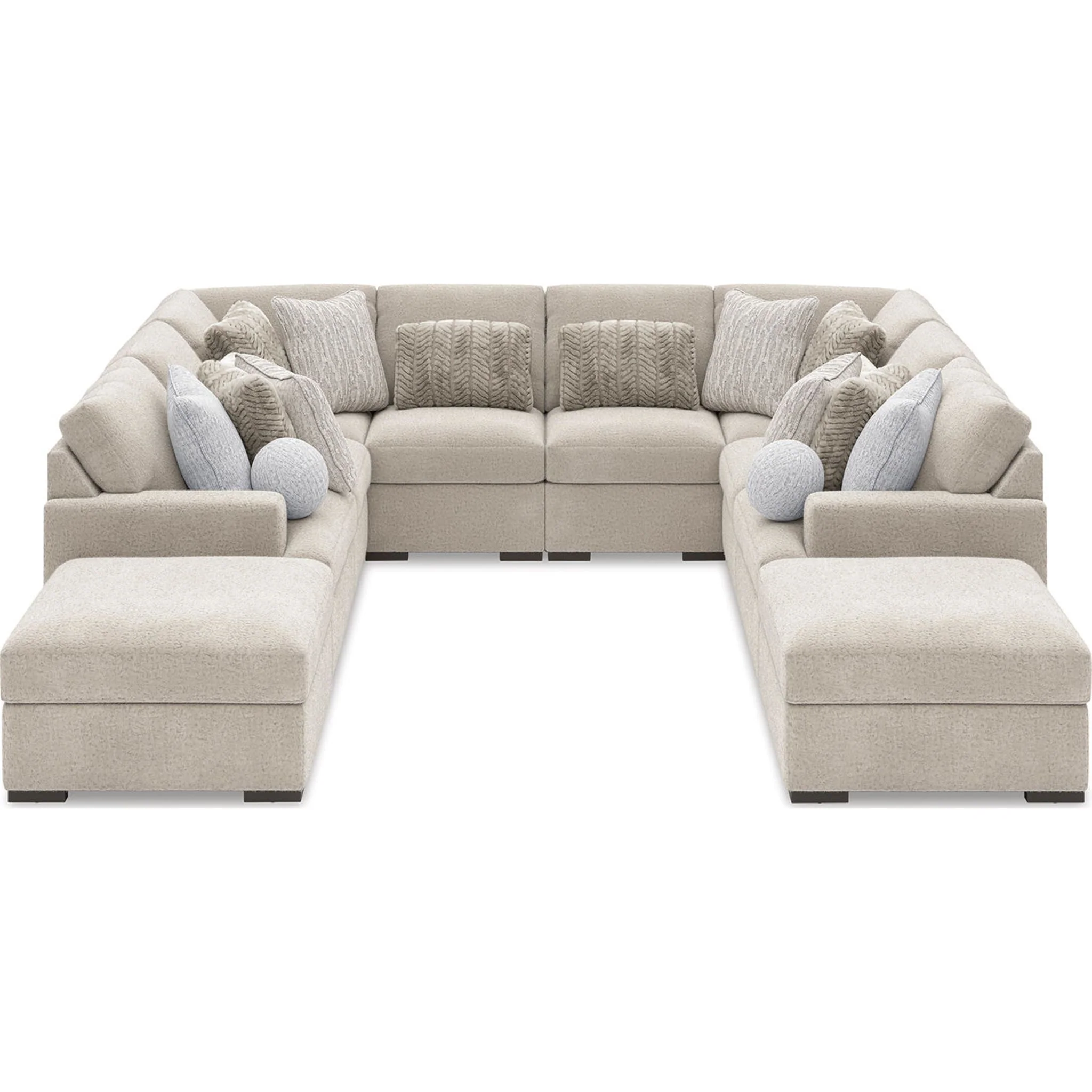 Cuddle Plush 8 Piece Modular Sectional - Arctic - Image 3