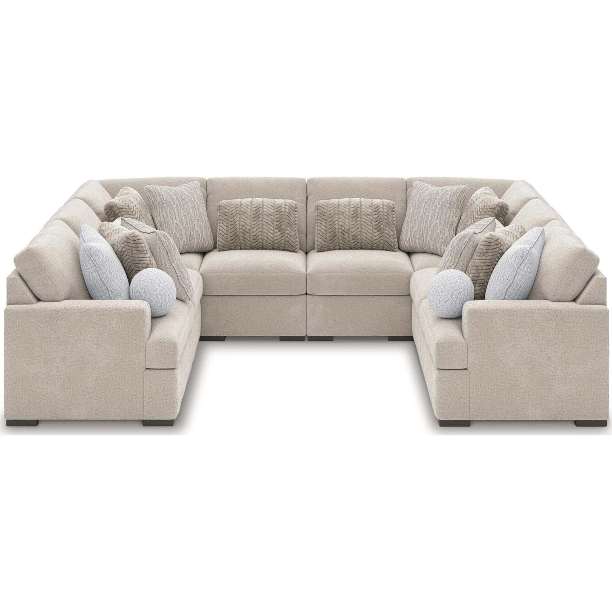 Cuddle Plush 8 Piece Modular Sectional - Arctic - Image 5