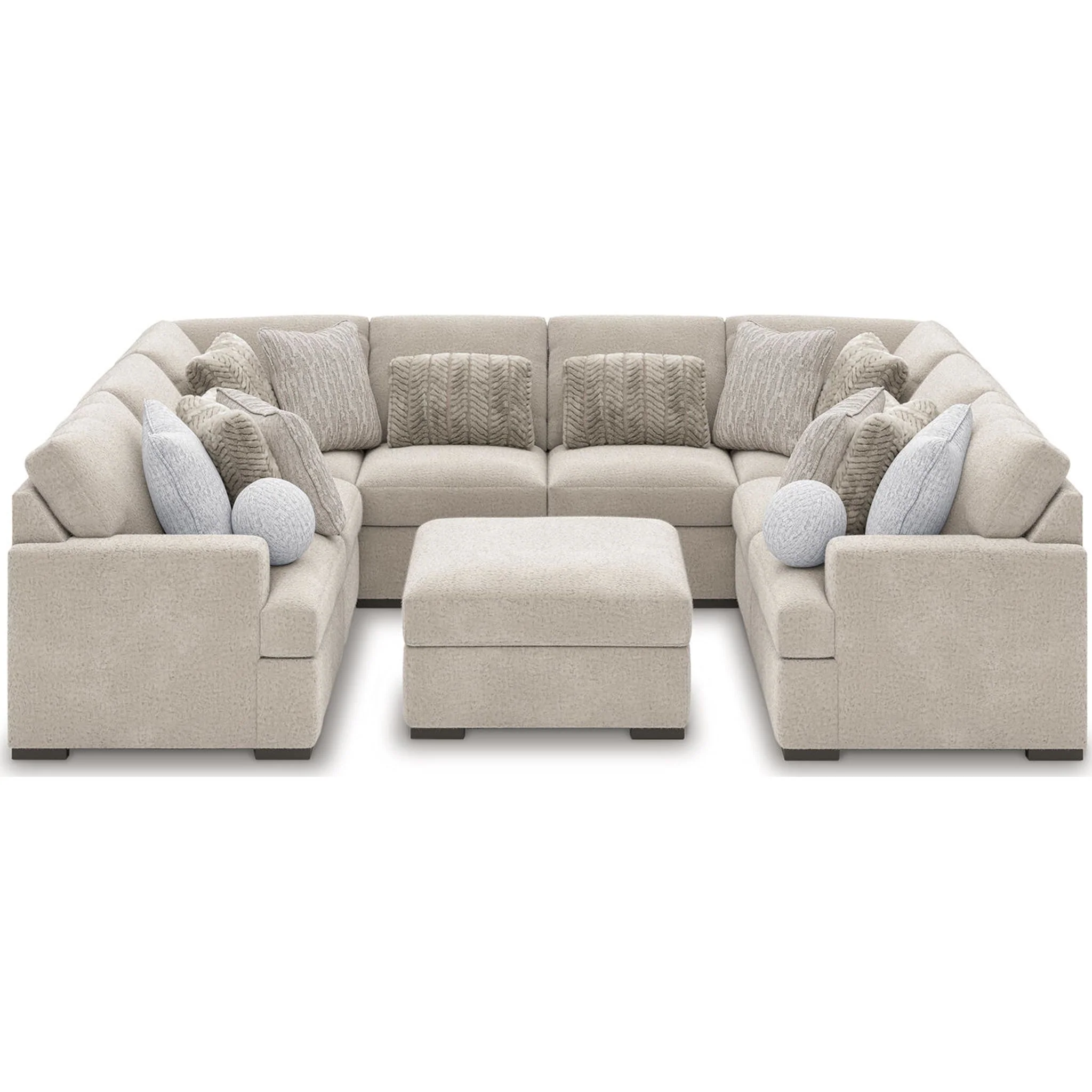 Cuddle Plush 8 Piece Modular Sectional - Arctic - Image 7