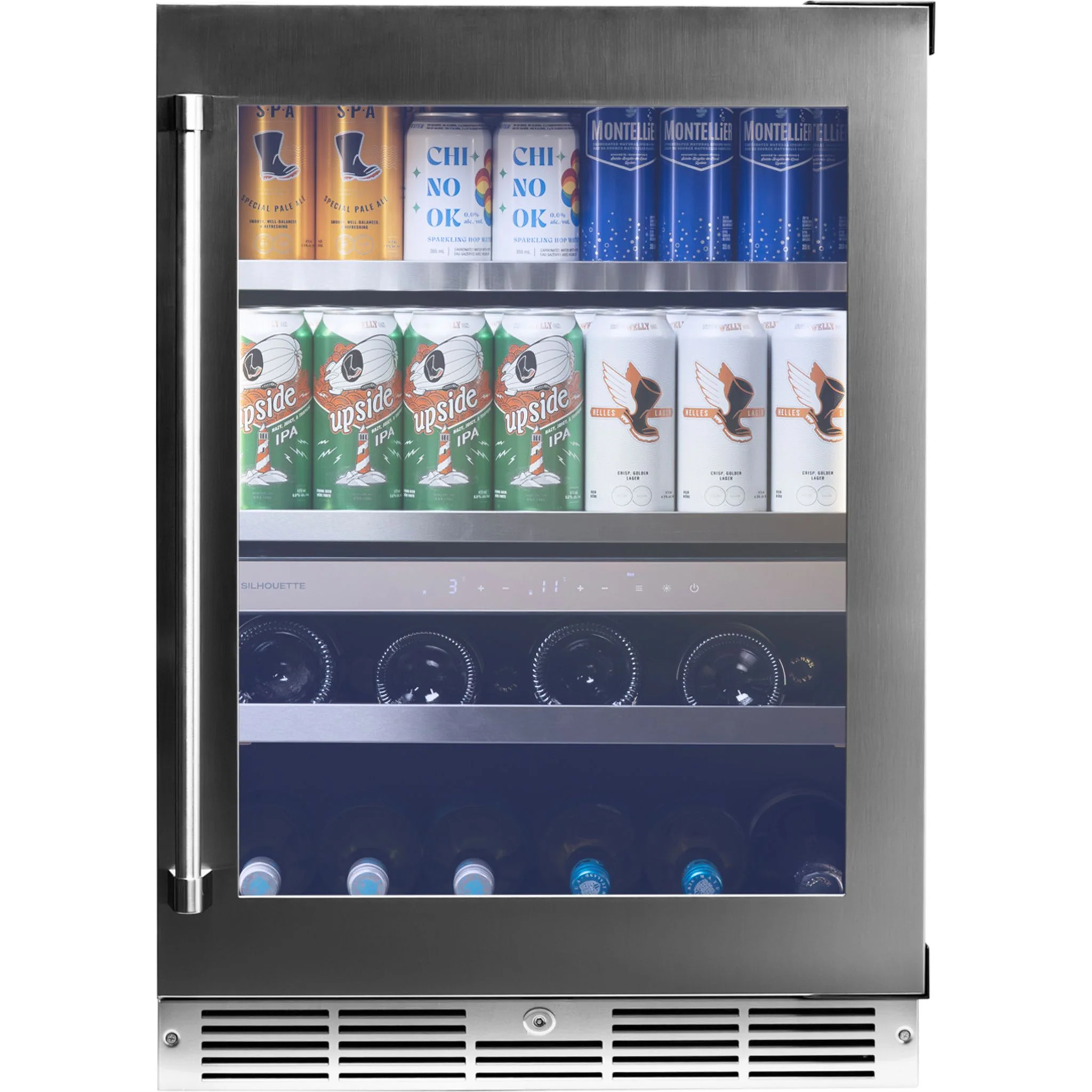 Silhouette Pro Gen 3 – 24? Built-in Wine and Beverage Center -Stainless Steel (SPRWBC052D3SS)