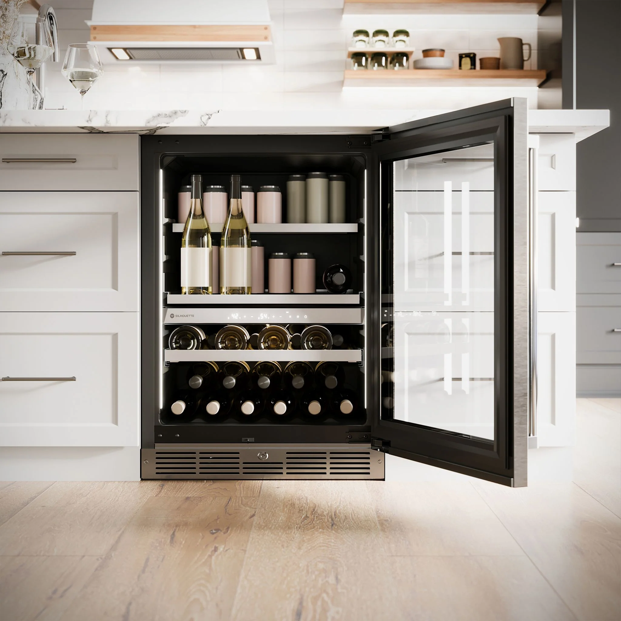 Silhouette Pro Gen 3 – 24? Built-in Wine and Beverage Center -Stainless Steel (SPRWBC052D3SS) - Image 7