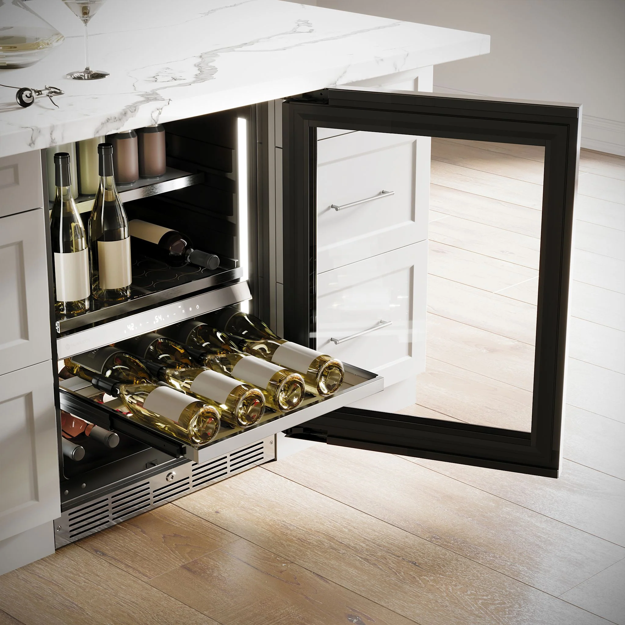 Silhouette Pro Gen 3 – 24? Built-in Wine and Beverage Center -Stainless Steel (SPRWBC052D3SS) - Image 9