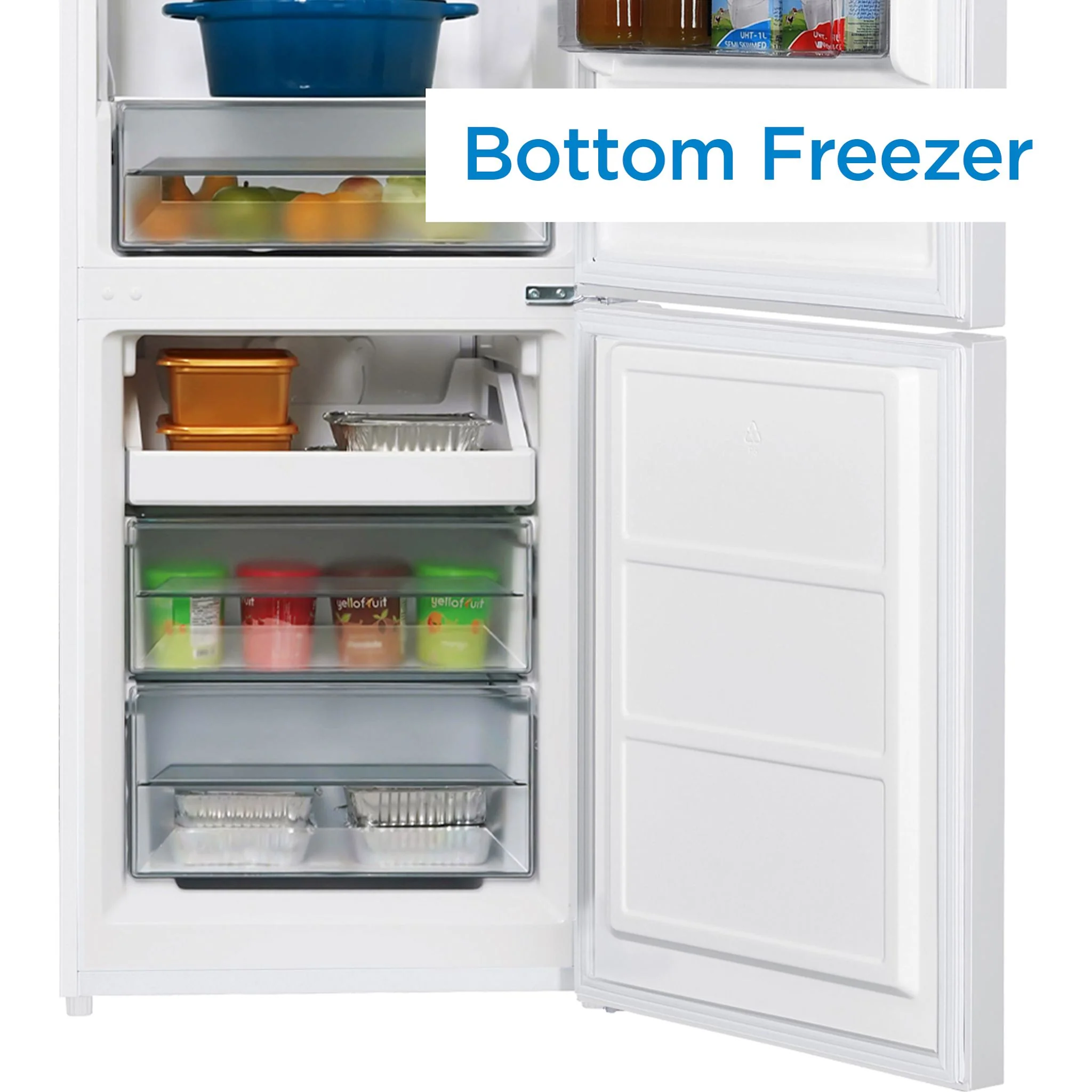 Danby 10 cu. ft. Bottom Mount Apartment Size Fridge -White (DBMF100B1WDB) - Image 7
