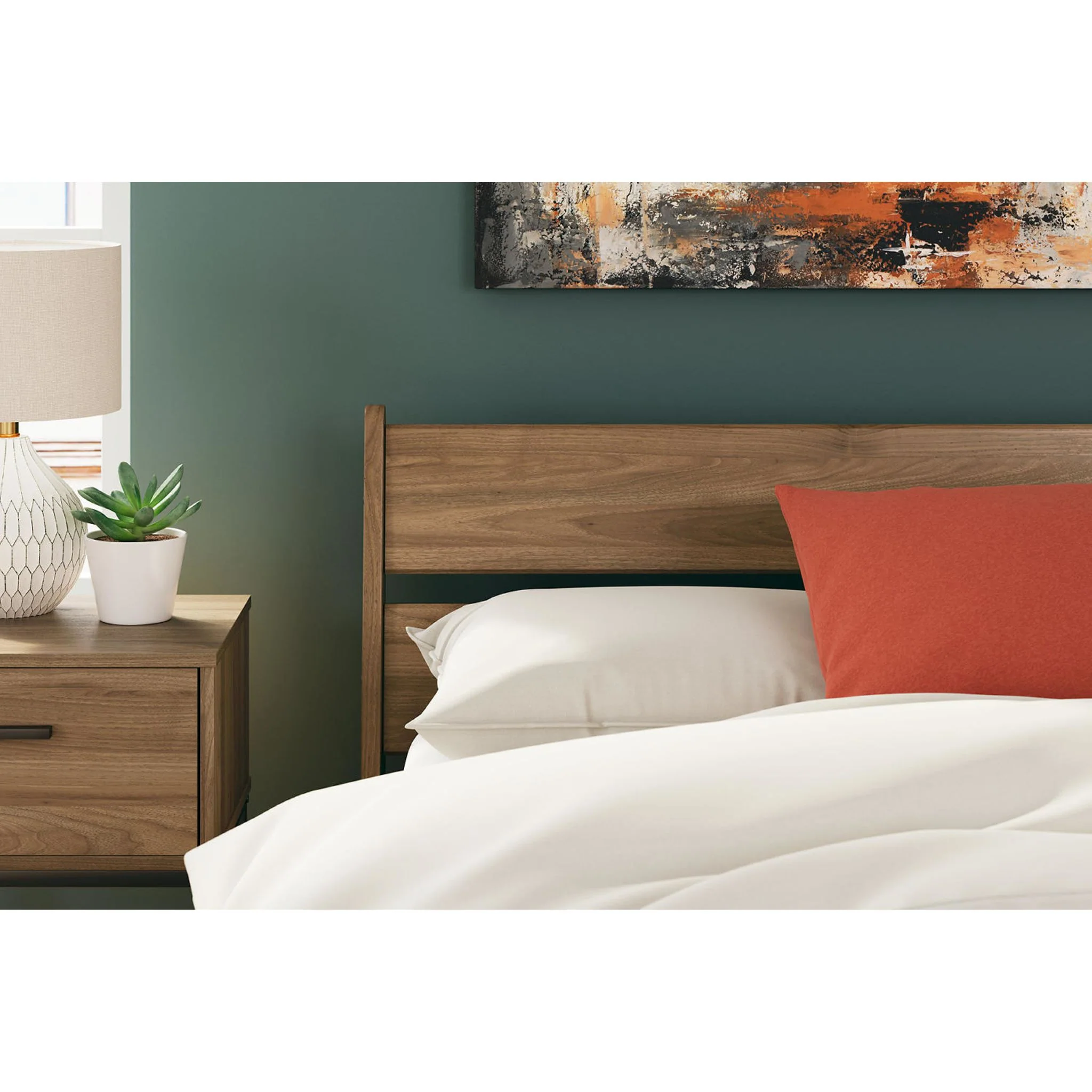 Deanlow Full Panel Headboard - Honey - Image 2