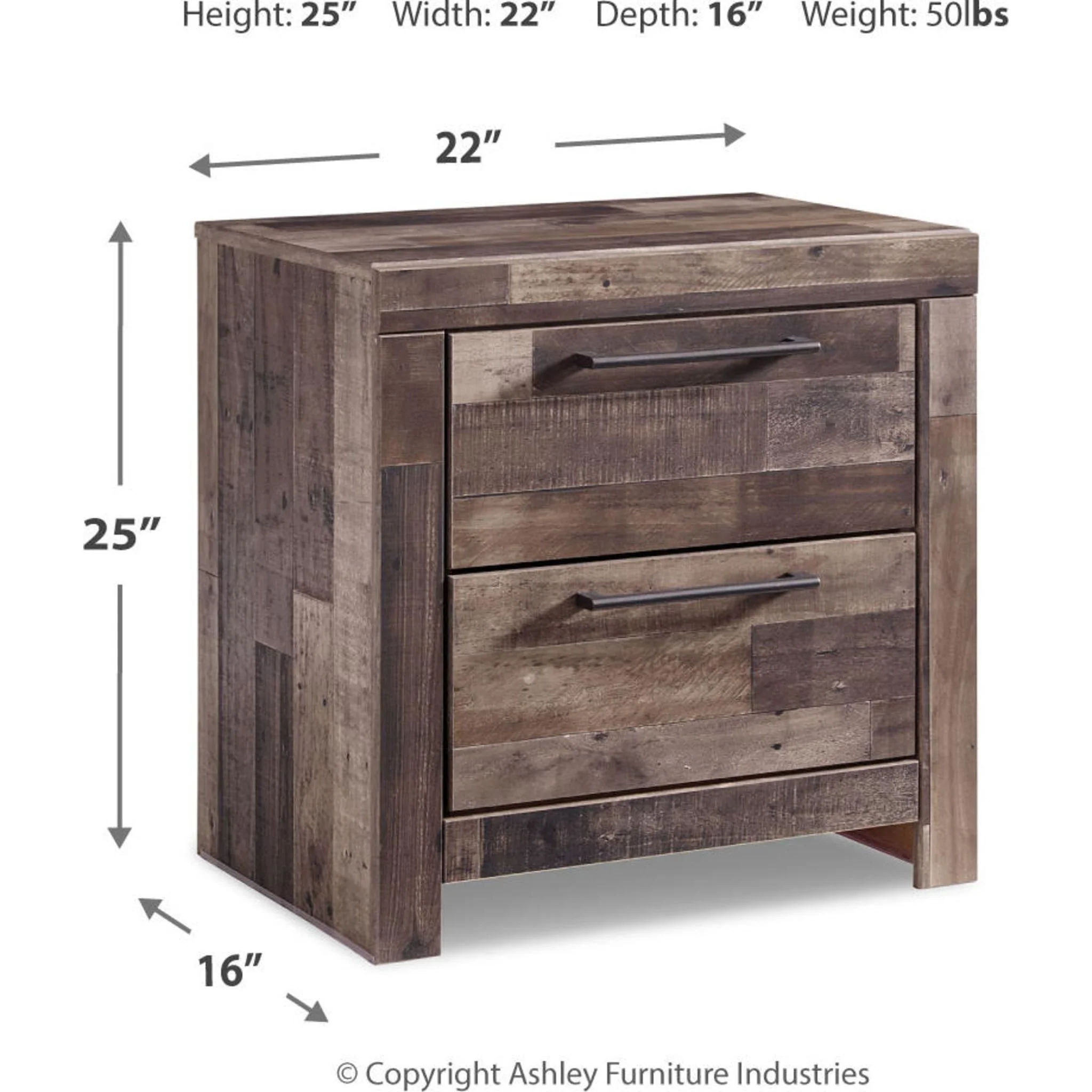 Derekson Nightstand - Multi Gray - Image 6