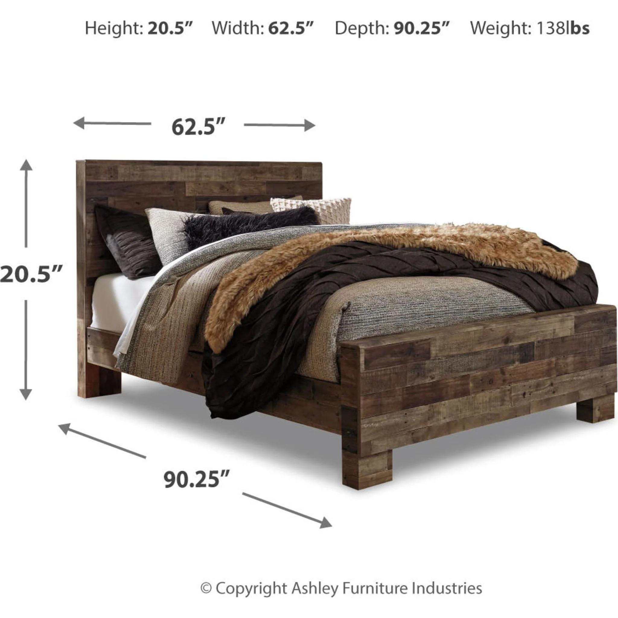 Derekson Panel Bed - Multi Gray - Image 6