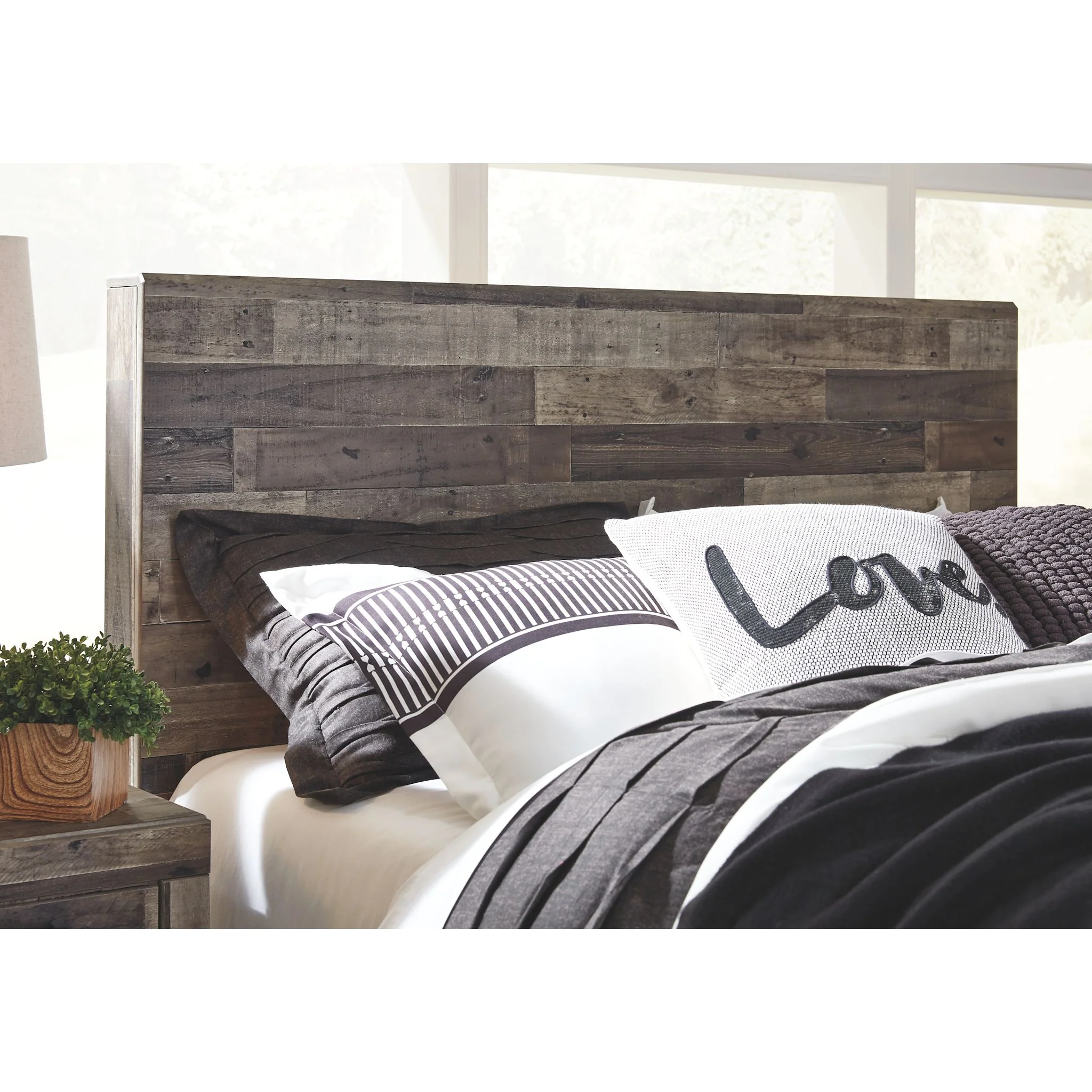 Derekson Panel Headboard - Multi Gray - Image 9