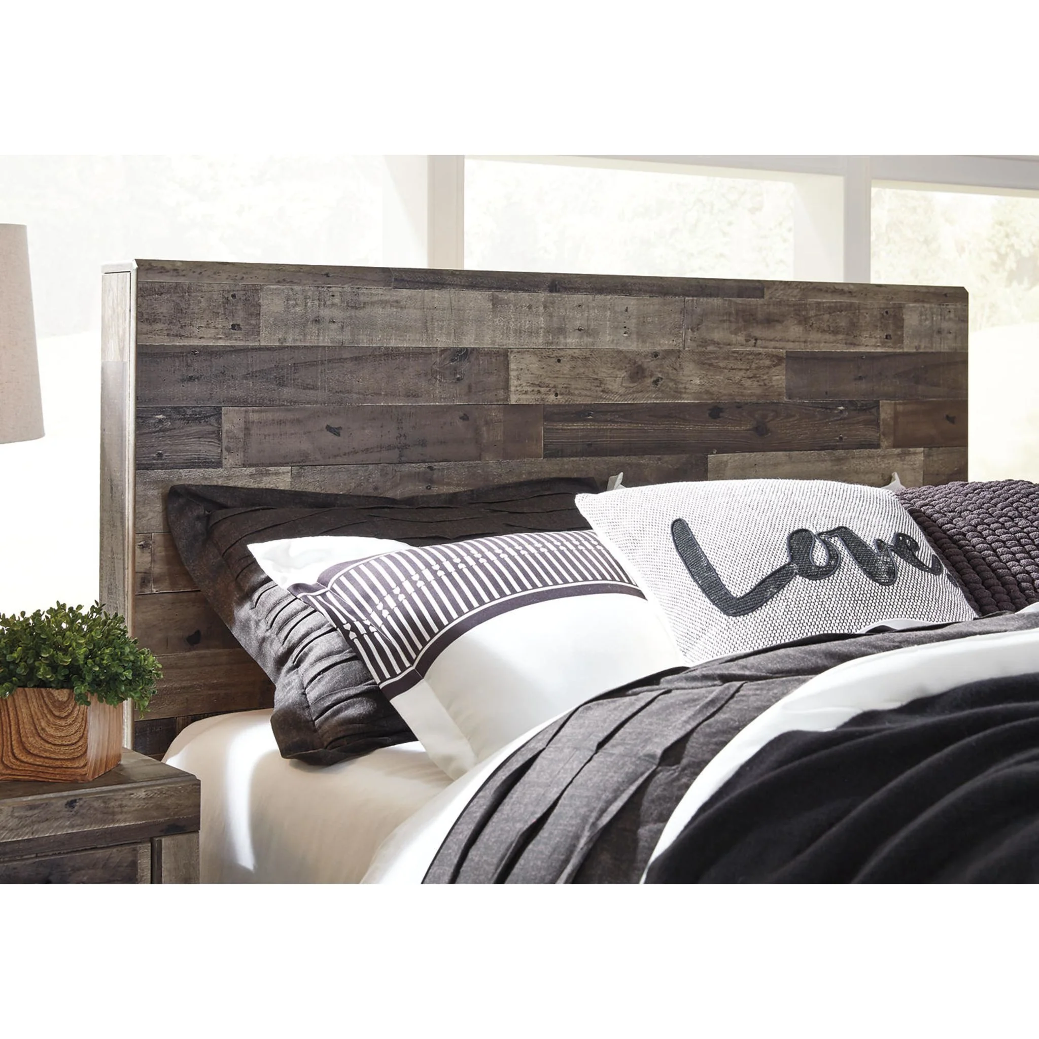 Derekson Panel Headboard - Multi Gray - Image 7