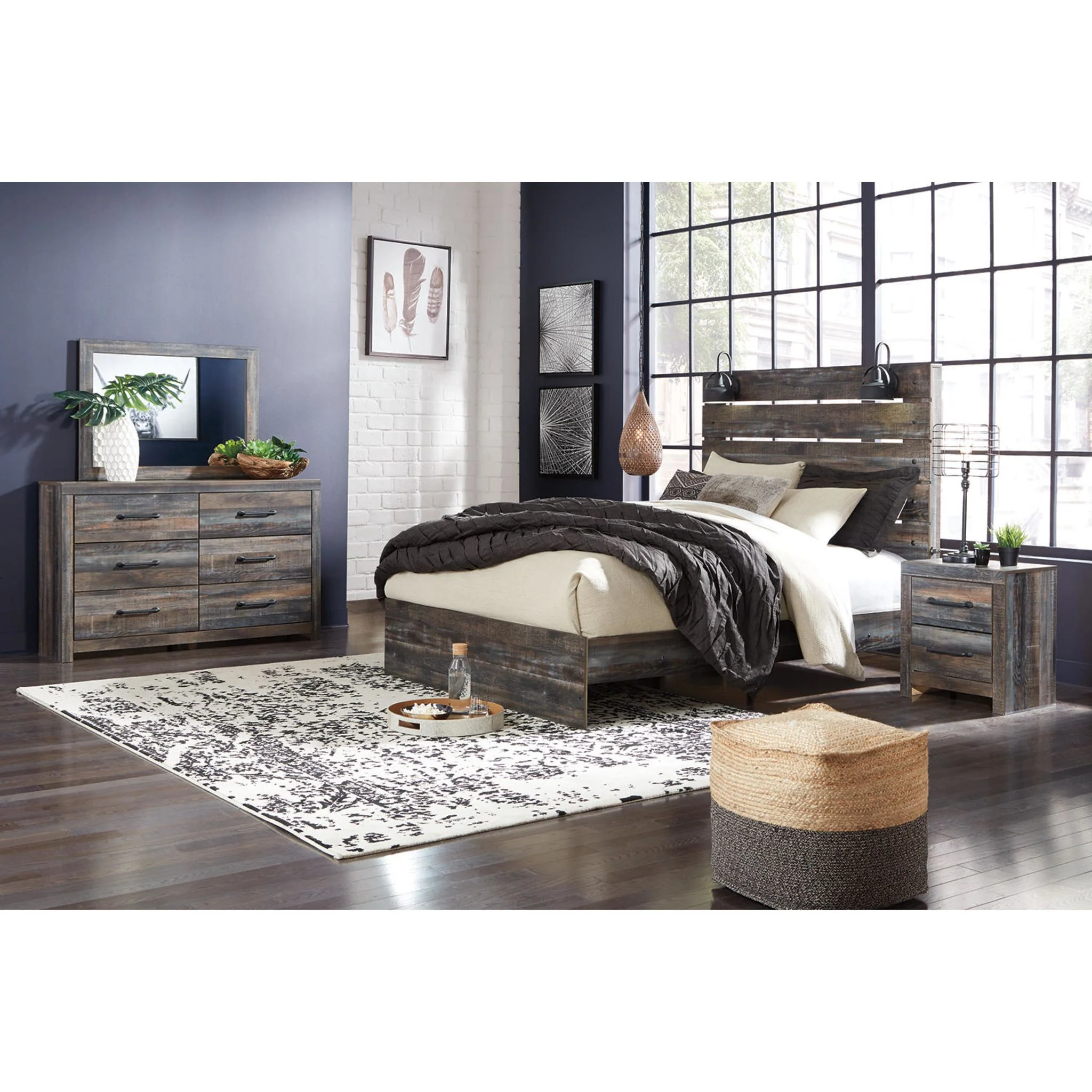 Drystan 5 Piece Queen Panel Bedroom - Multi - Image 7