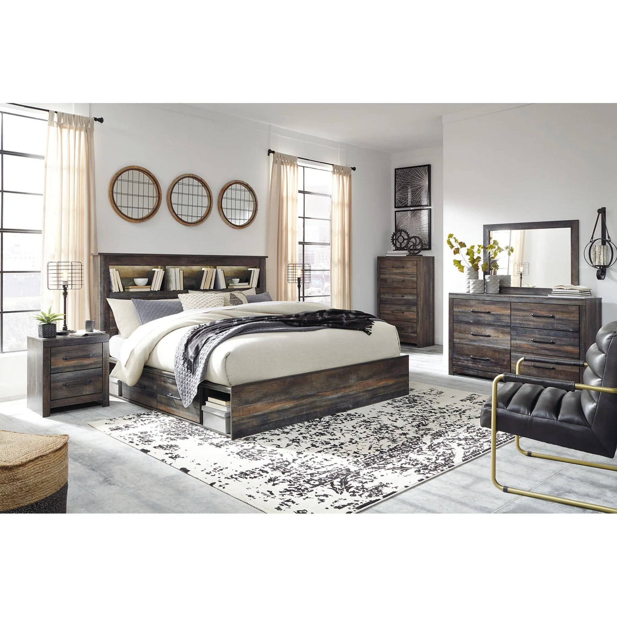 Drystan Bookcase Bed with 4 Drawer Storage - Multi - Image 28