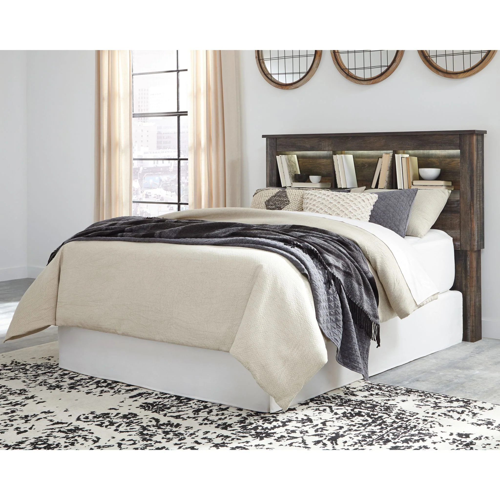 Drystan Bookcase Headboard - Multi - Image 2
