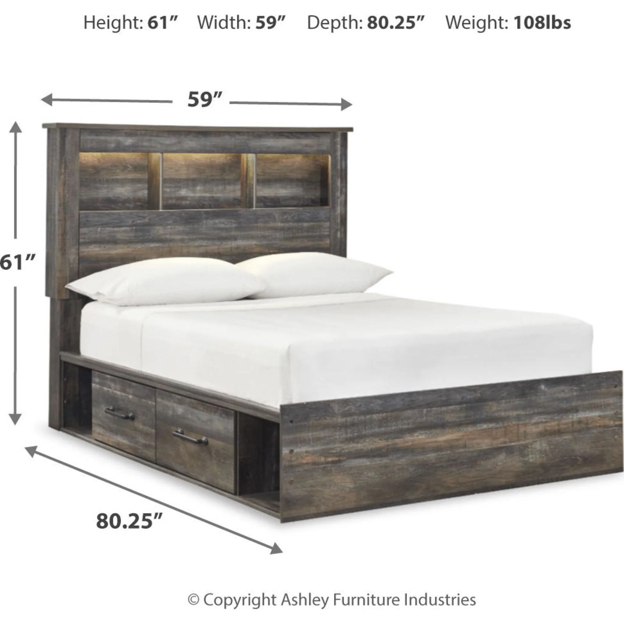 Drystan Full Bookcase Bed - Multi - Image 7