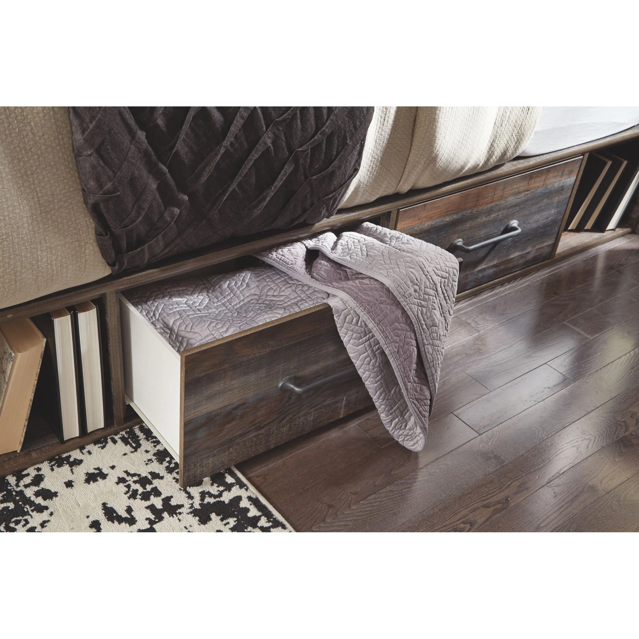 Drystan Panel Bed with 2 Drawer Storage - Multi - Image 7