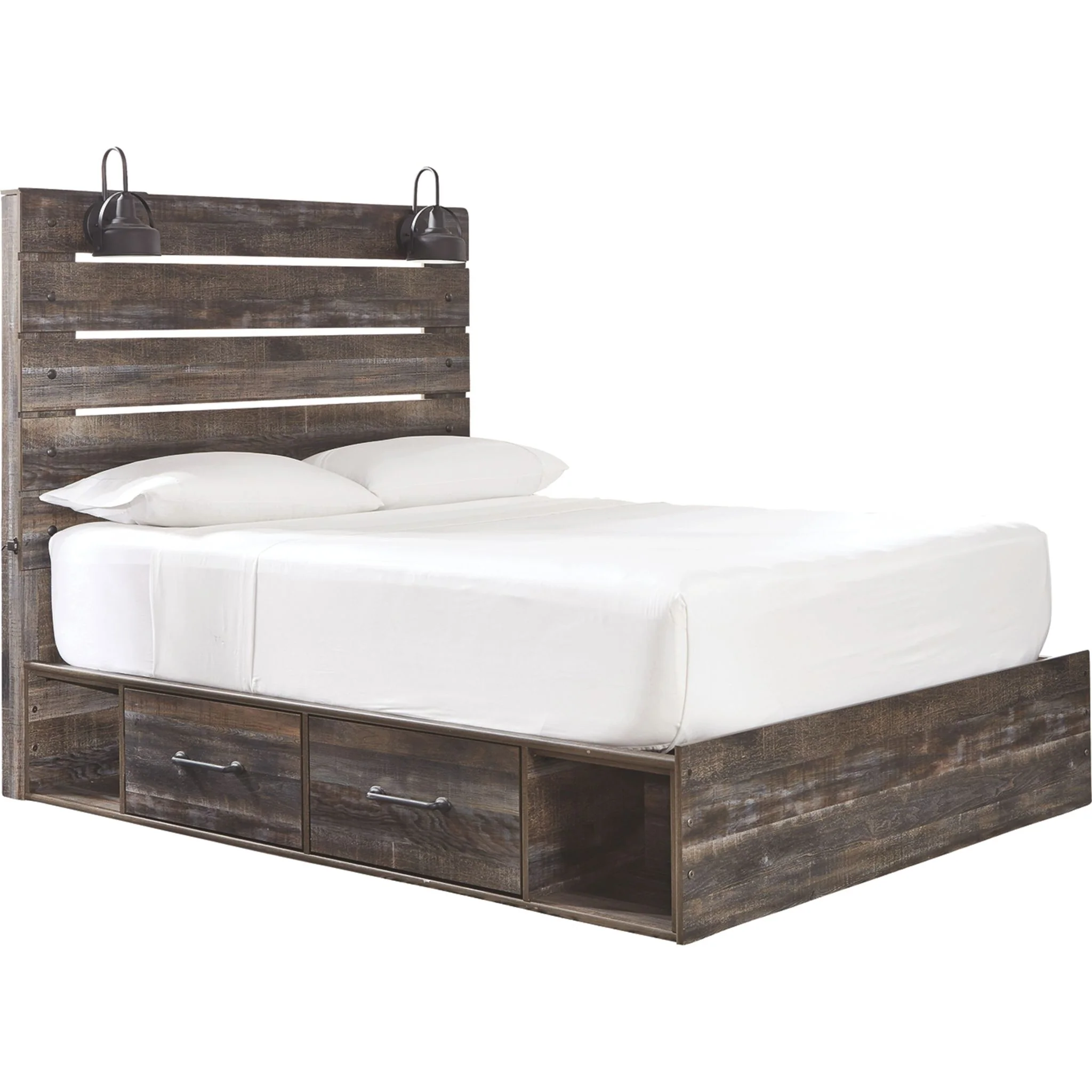 Drystan Panel Bed with 4 Drawer Storage - Multi