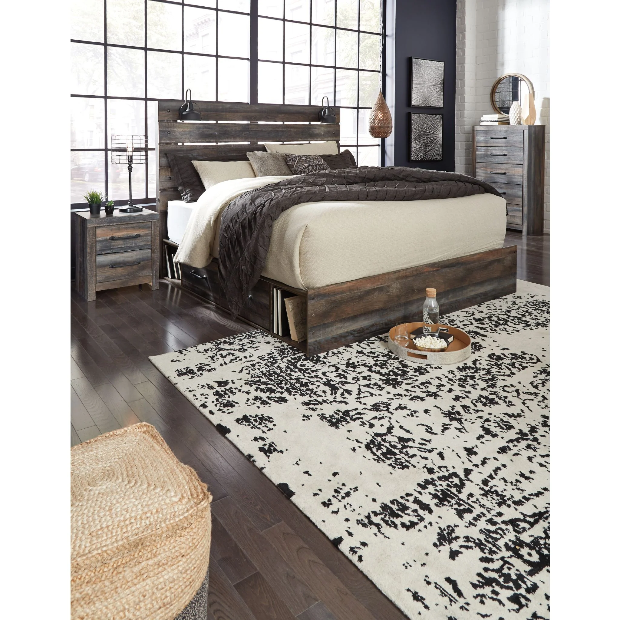 Drystan Panel Bed with 4 Drawer Storage - Multi - Image 14