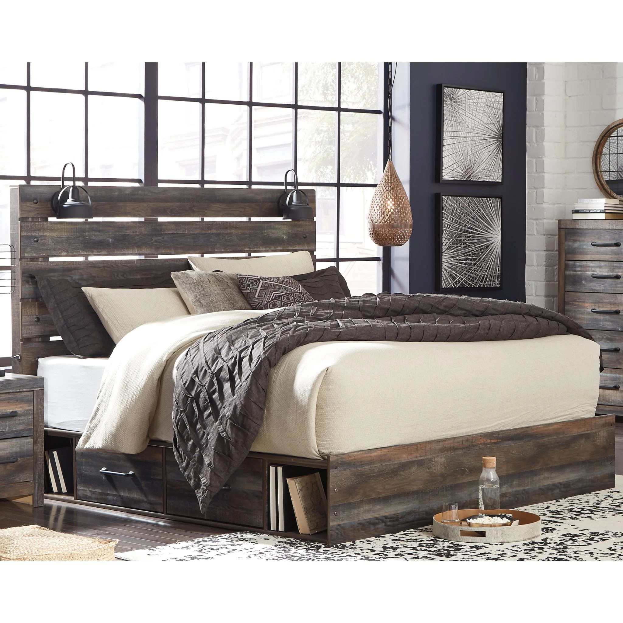 Drystan Panel Bed with 4 Drawer Storage - Multi - Image 24
