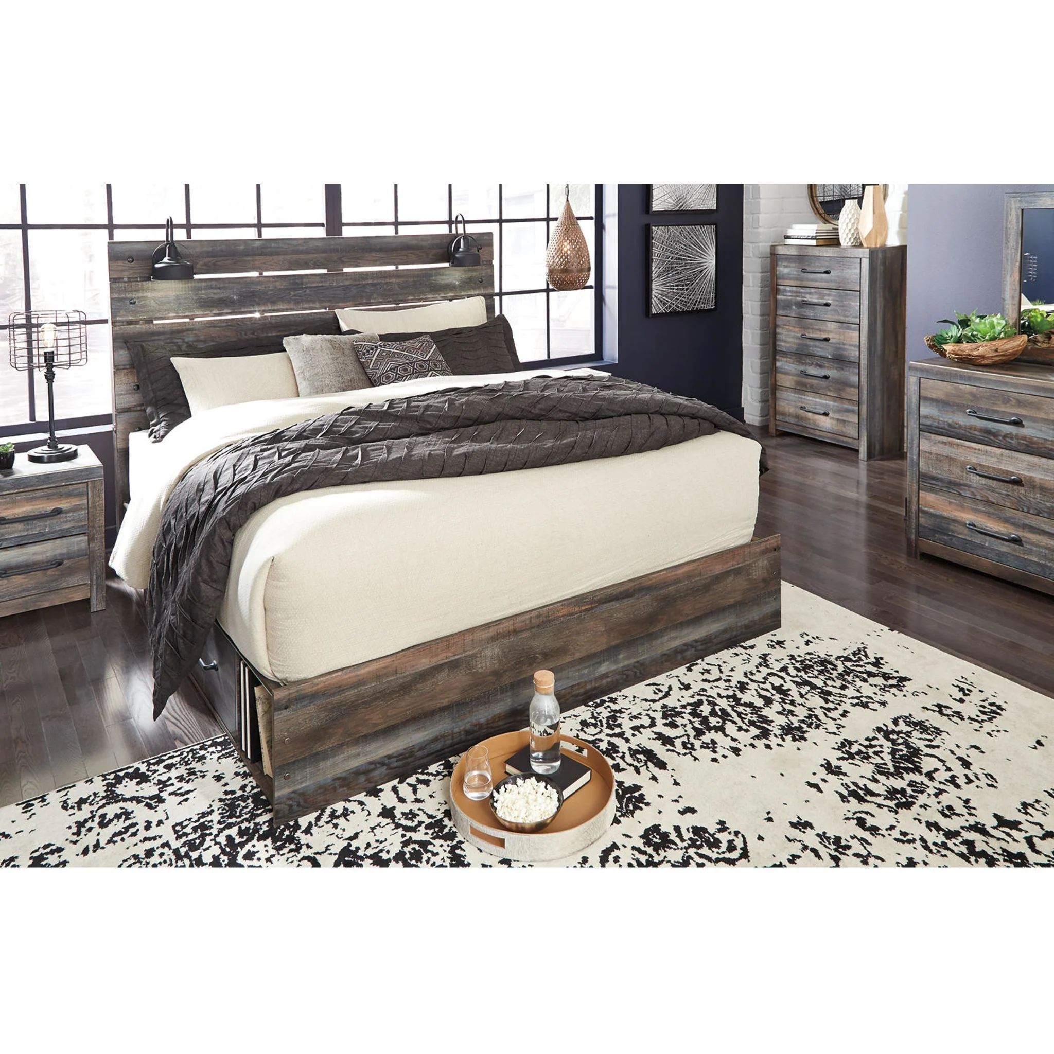 Drystan Panel Bed with 4 Drawer Storage - Multi - Image 32