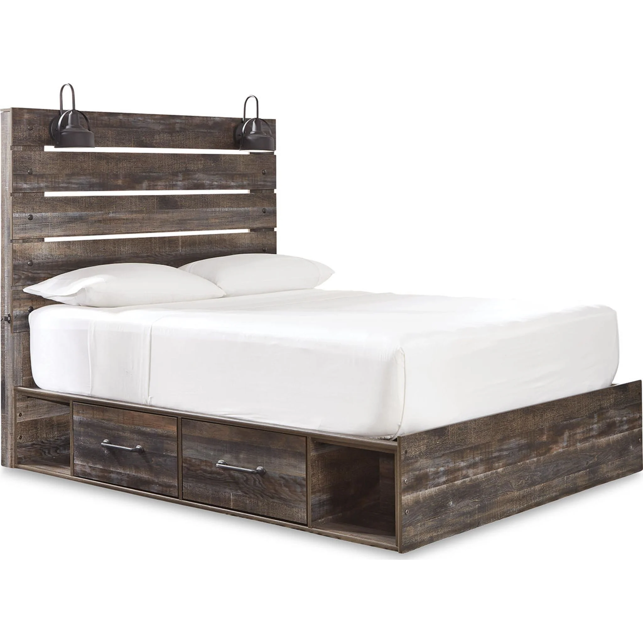 Drystan Panel Bed with 4 Drawer Storage - Multi - Image 7
