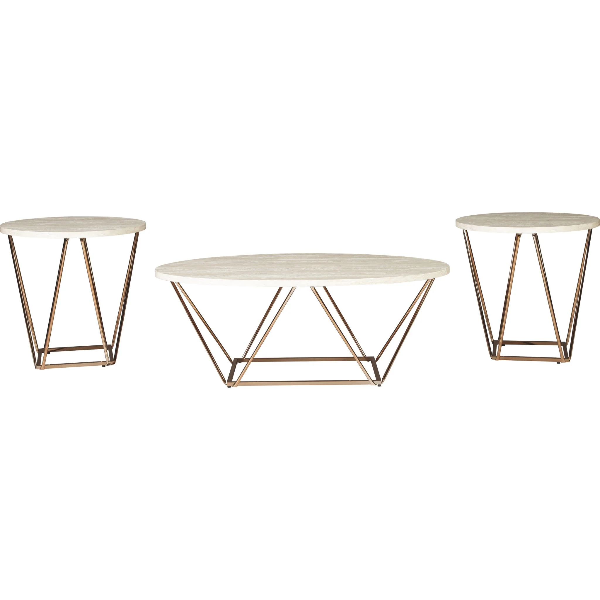 Elcott 3 Pack Tables - Two-tone