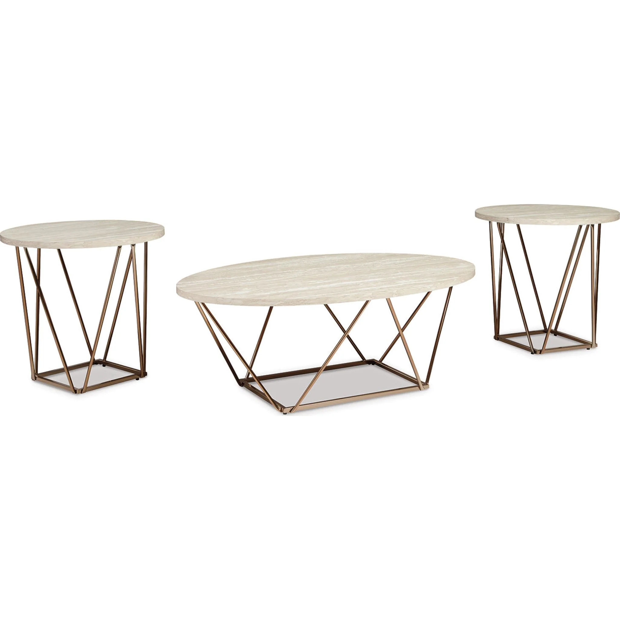 Elcott 3 Pack Tables - Two-tone - Image 8