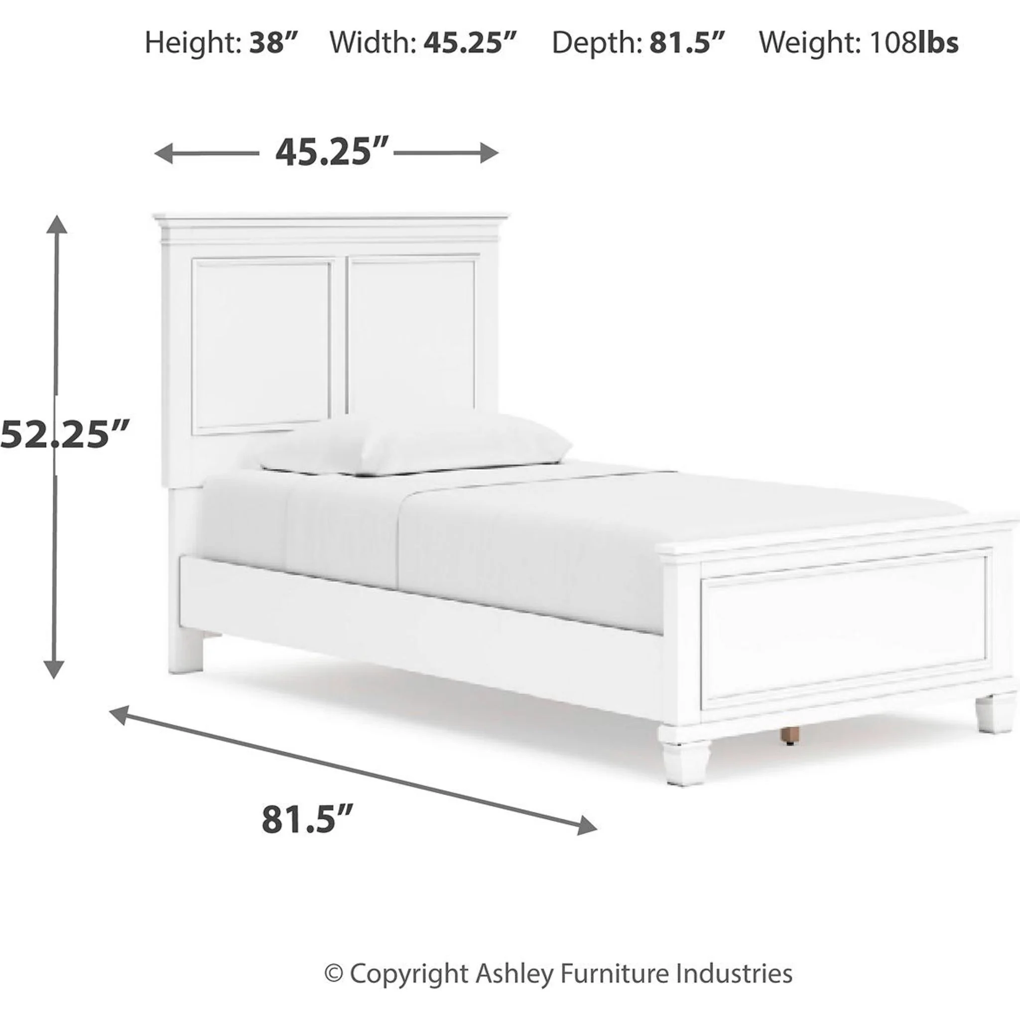 Fortman Panel Bed - White - Image 50