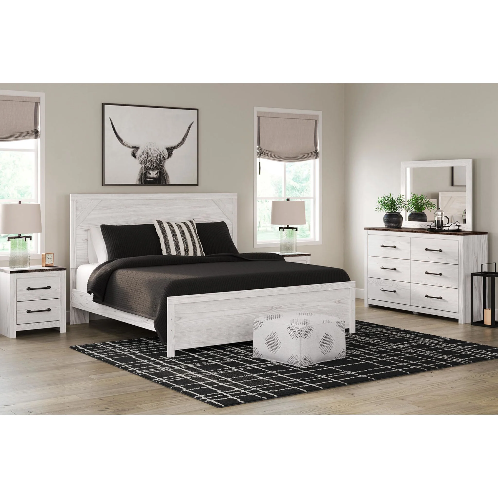 Gerridan Panel Bed - White/Gray - Image 32