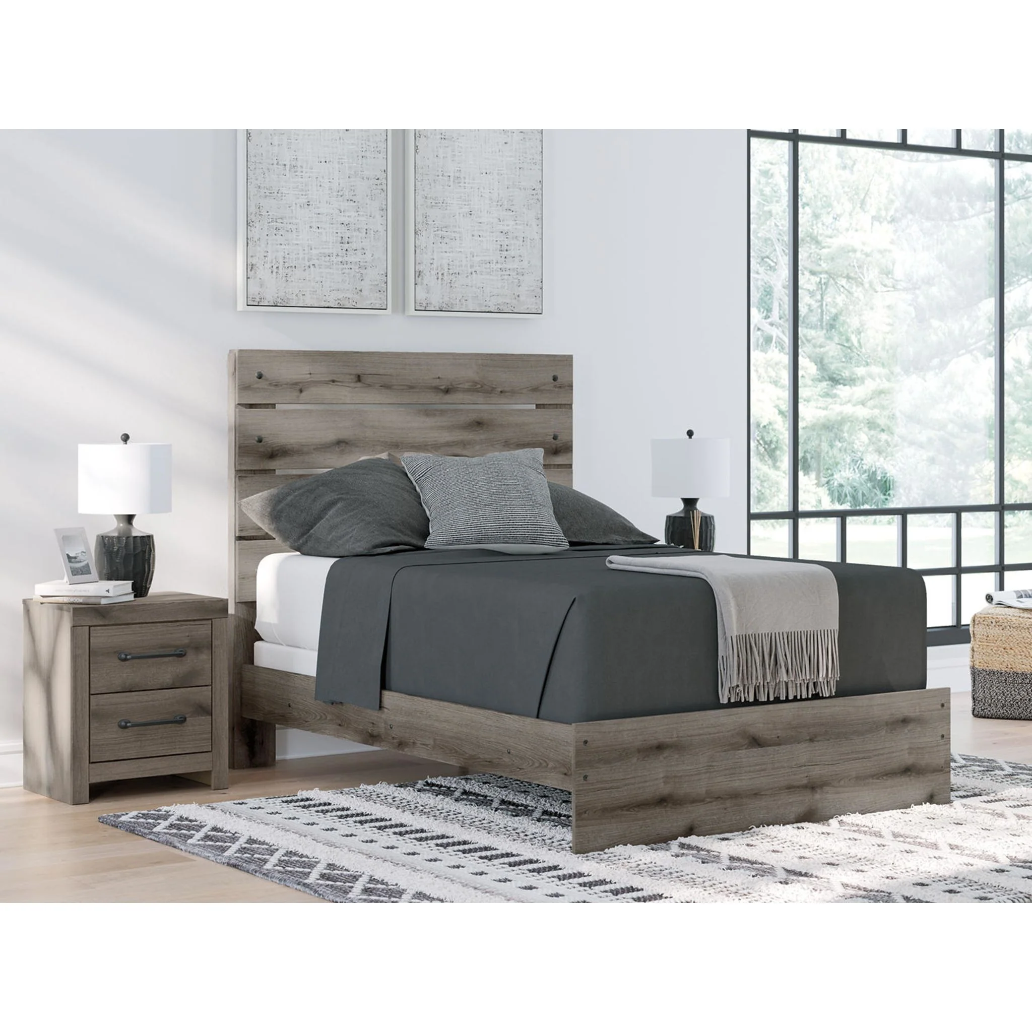 Graystorm Full Panel Bed - Brown Gray - Image 2