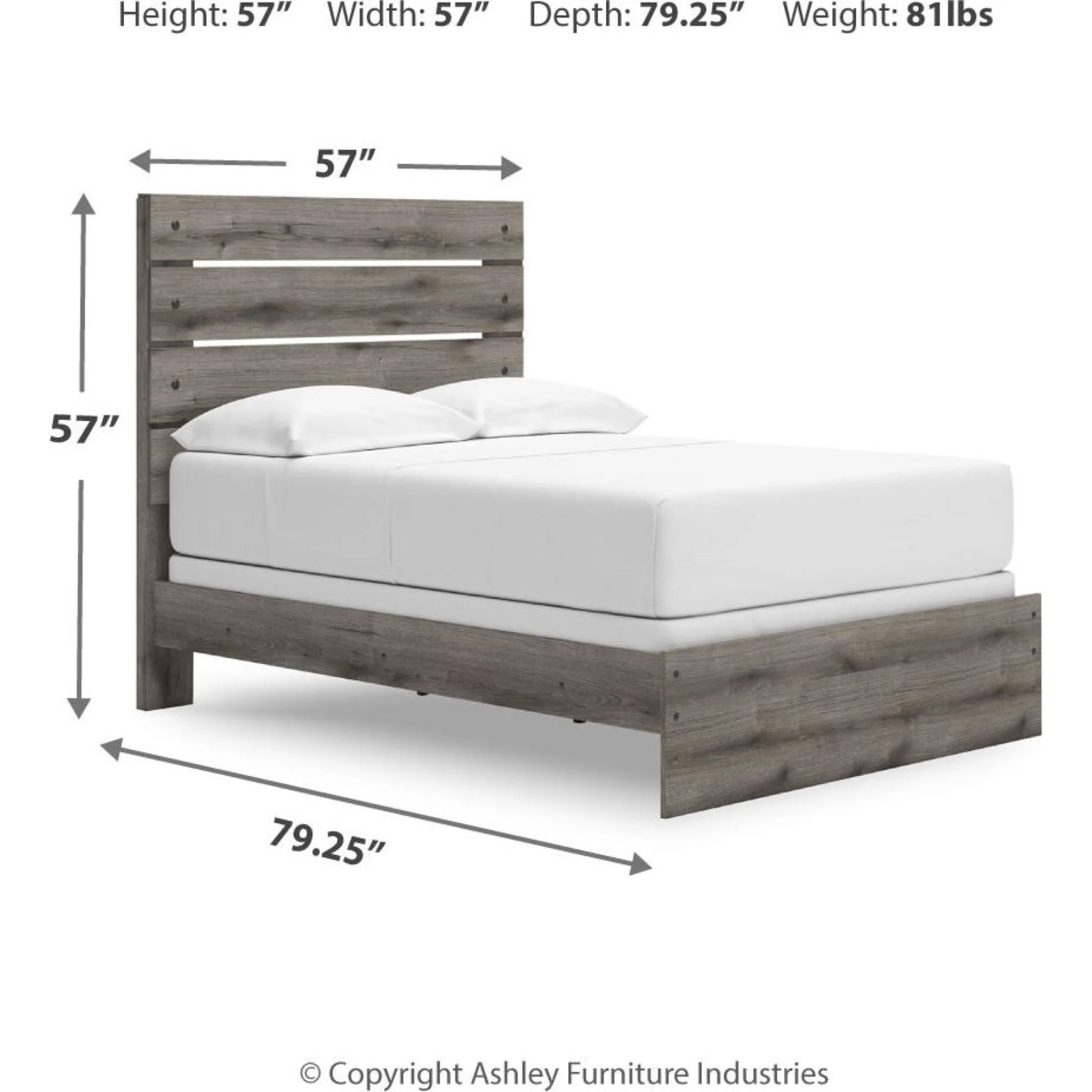 Graystorm Full Panel Bed - Brown Gray - Image 3