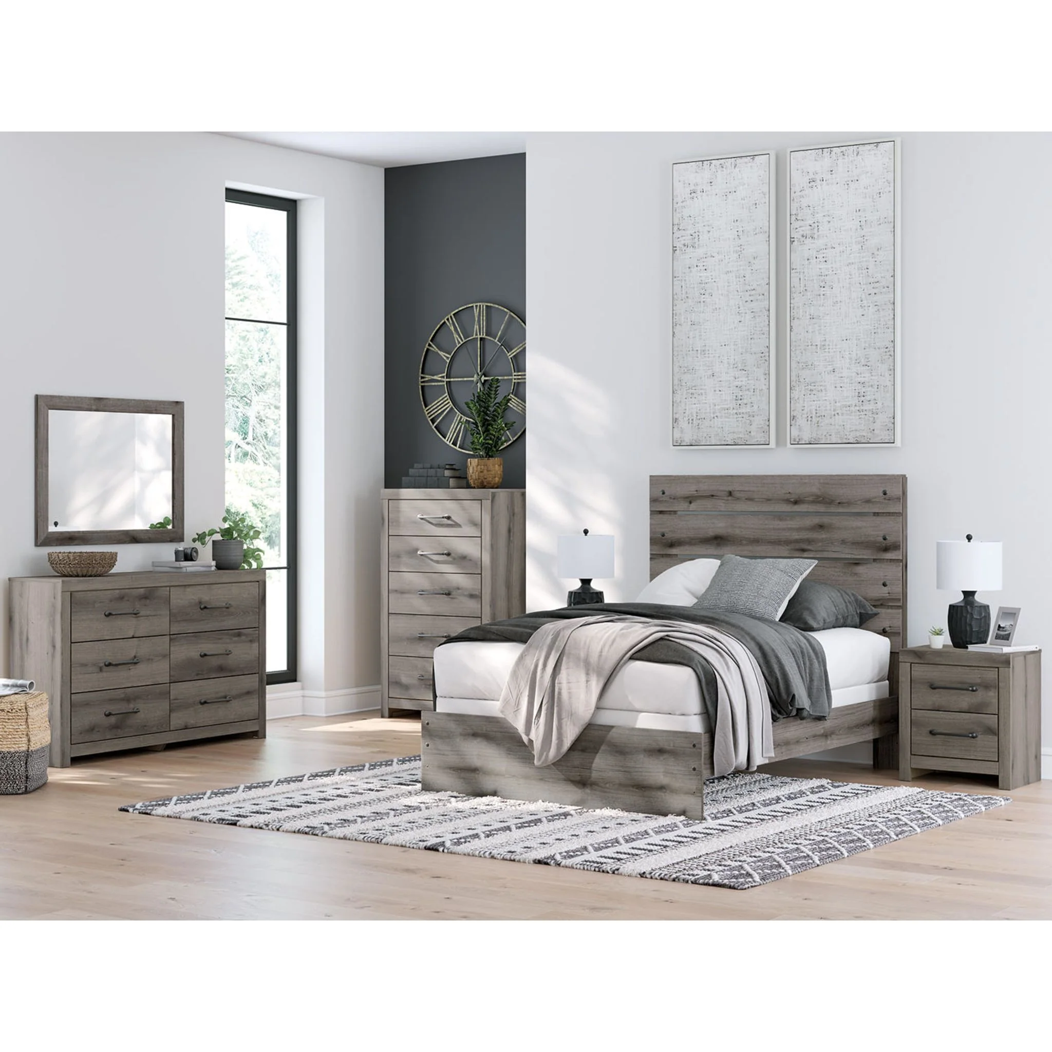 Graystorm Full Panel Bed - Brown Gray - Image 4