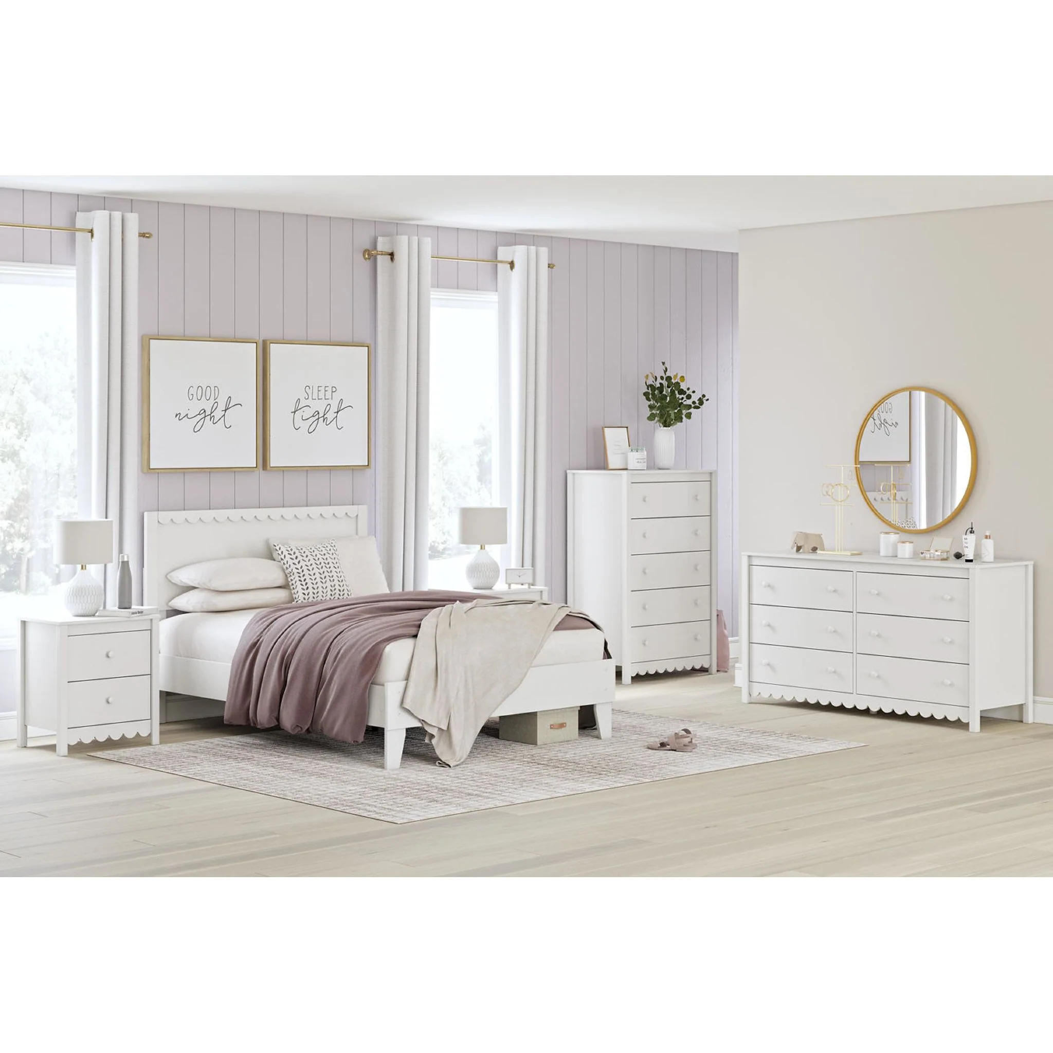 Hallityn Full Platform Bed - White - Image 10