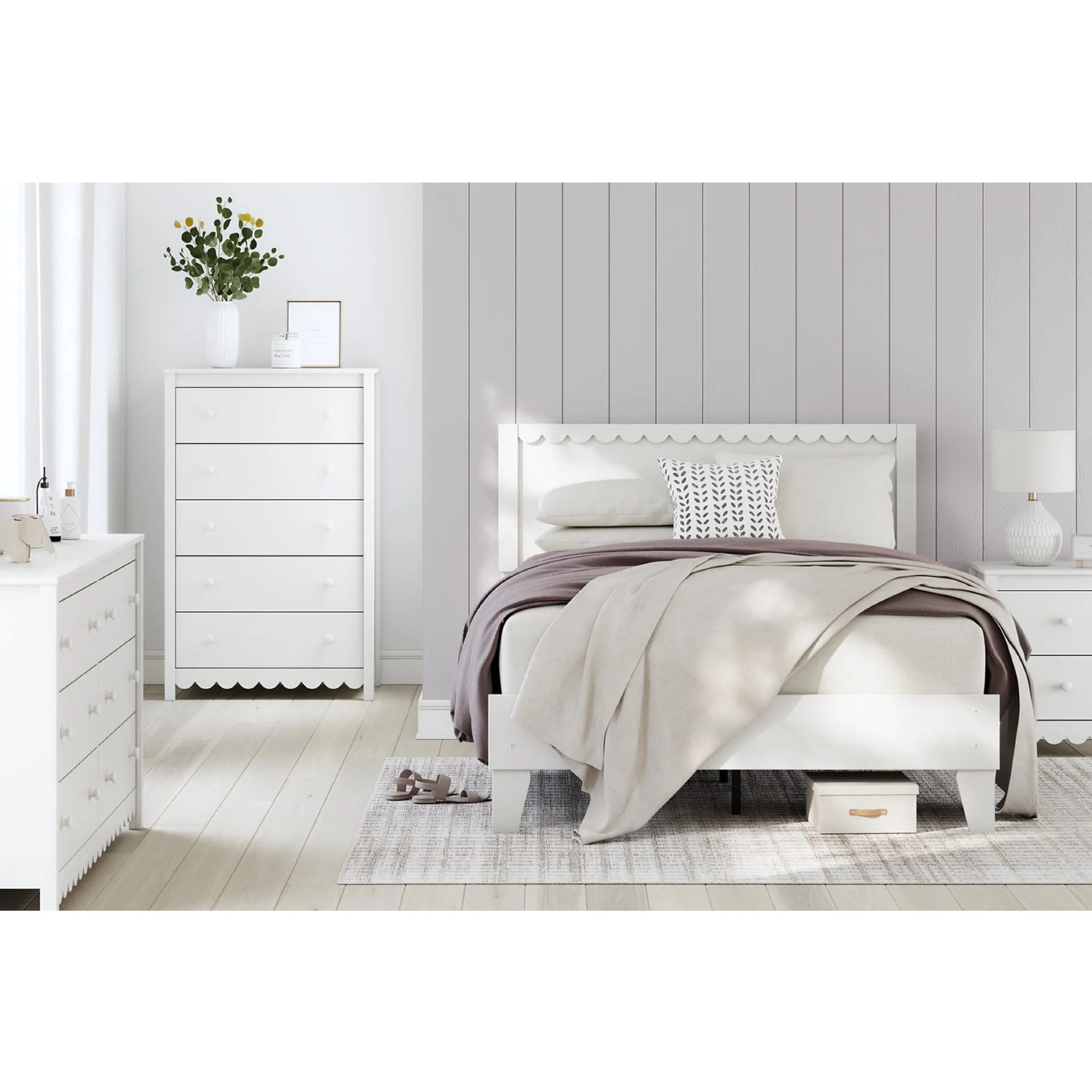 Hallityn Full Platform Bed - White - Image 11