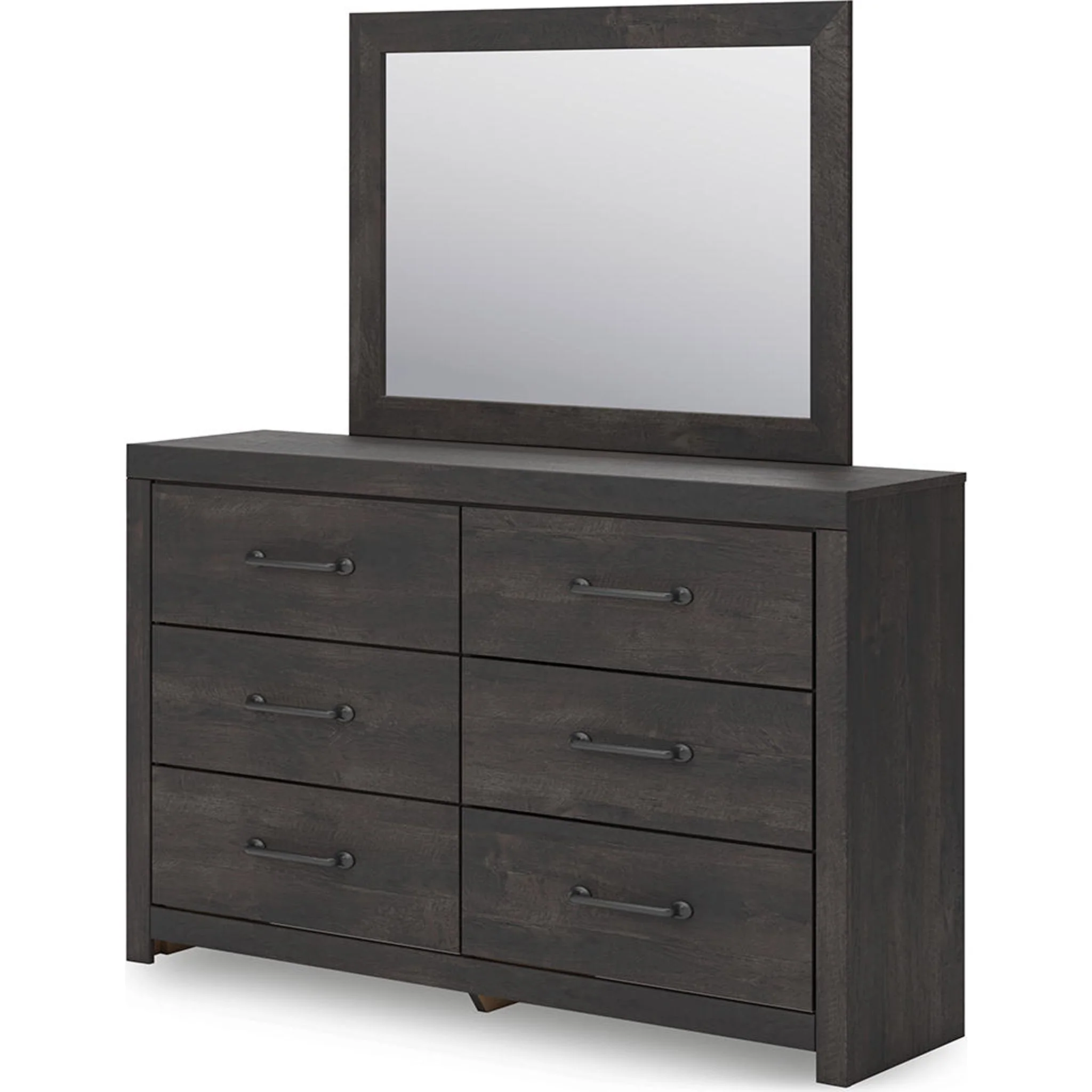 Hollivern 6 Piece Queen Panel Bedroom - Dark Gray - Image 2