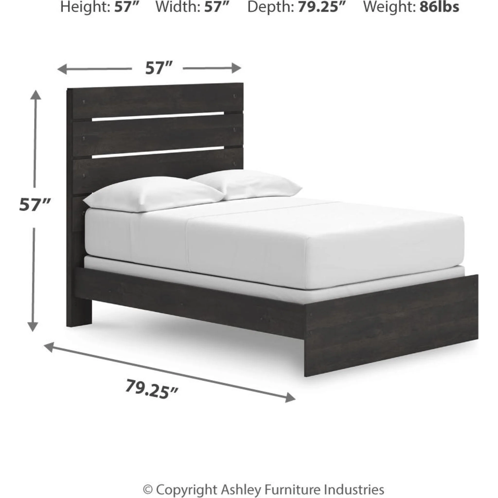 Hollivern Panel Bed - Dark Gray - Image 16
