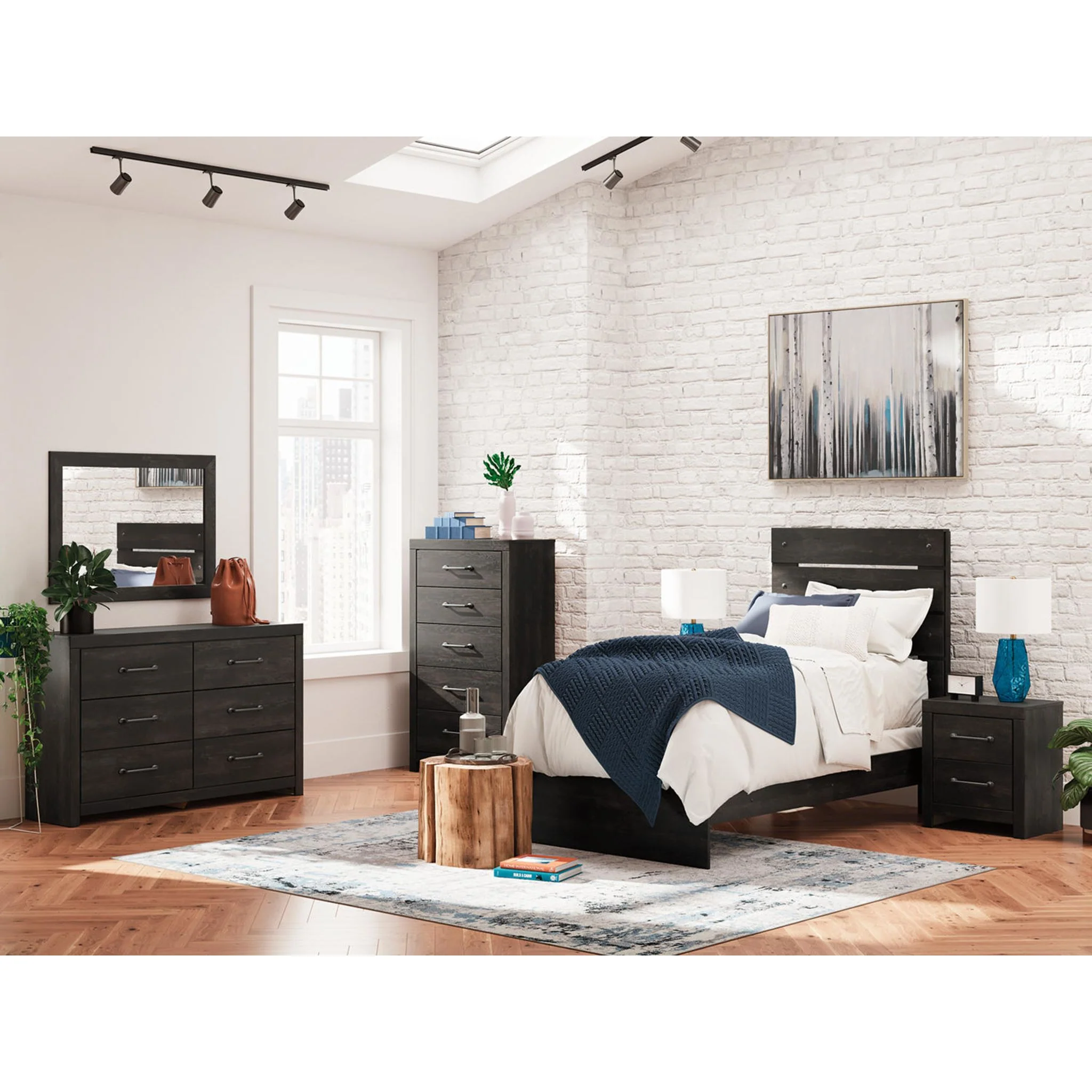 Hollivern Panel Bed - Dark Gray - Image 28