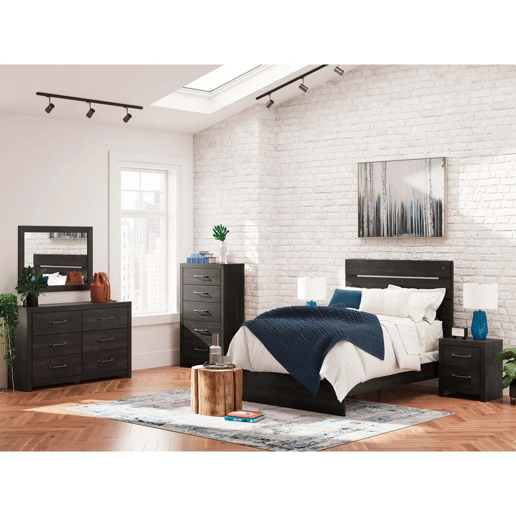 Hollivern Panel Bed - Dark Gray - Image 41